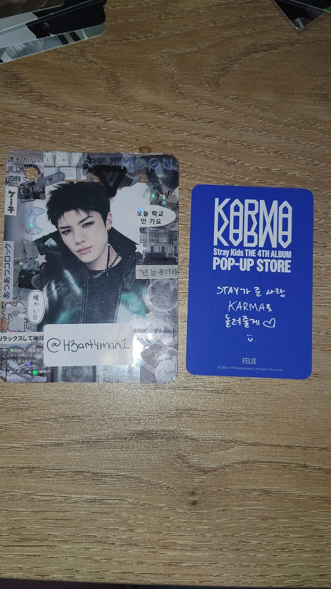 Stray Kids Felix Stray Kids - Felix - KARMA Pop-Up Store Event merch photocard week 2 30k won benefit pop-up store listing photo 2