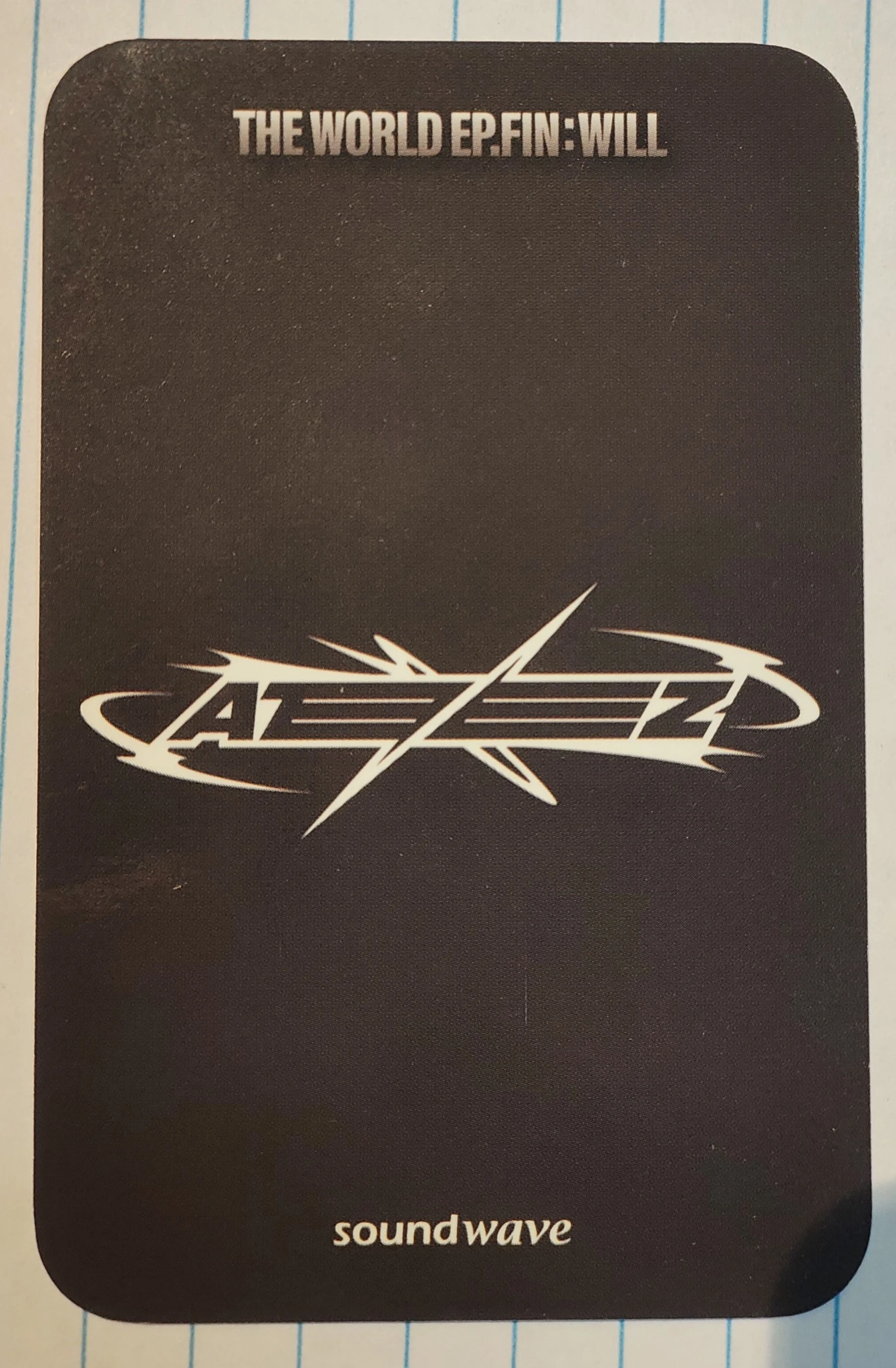 ATEEZ Wooyoung ATEEZ - Wooyoung - THE WORLD EP.FIN: WILL Album soundwave online glossy chrome sliver lucky draw listing photo 2