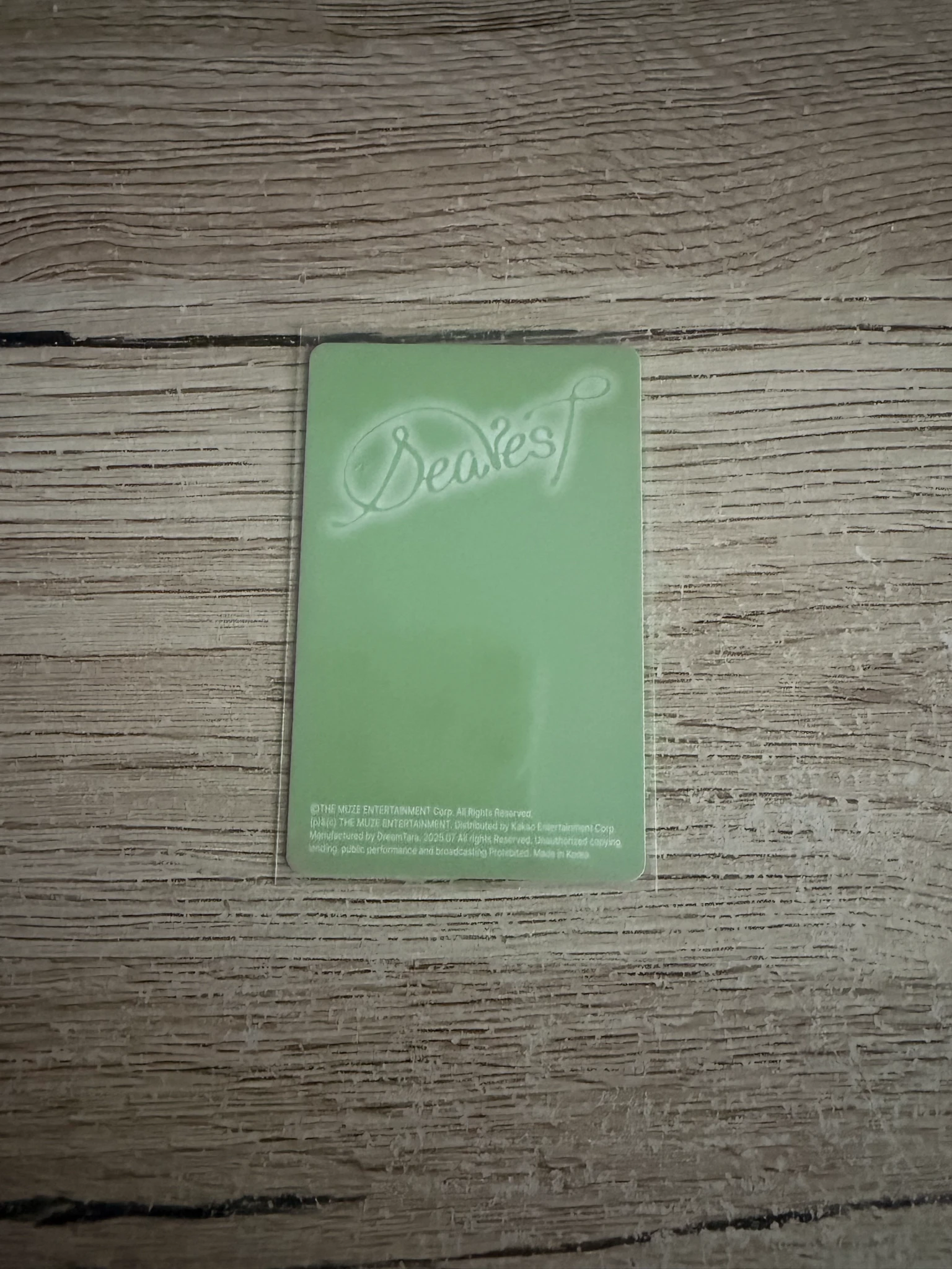 RESCENE Woni RESCENE - Woni - Dearest Album album photocard dear version listing photo 2