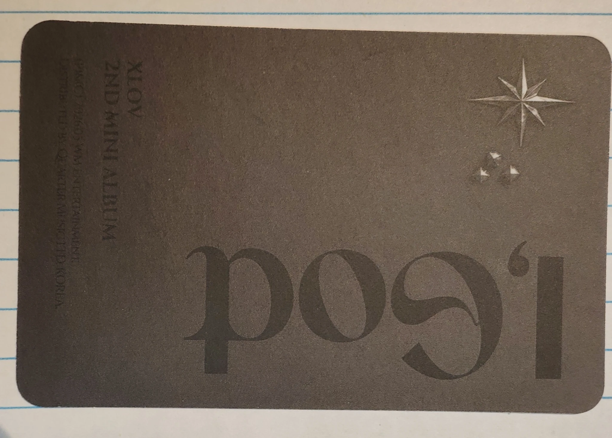 XLOV Hyun XLOV - Hyun - I, God Album D version album photocard listing photo 2
