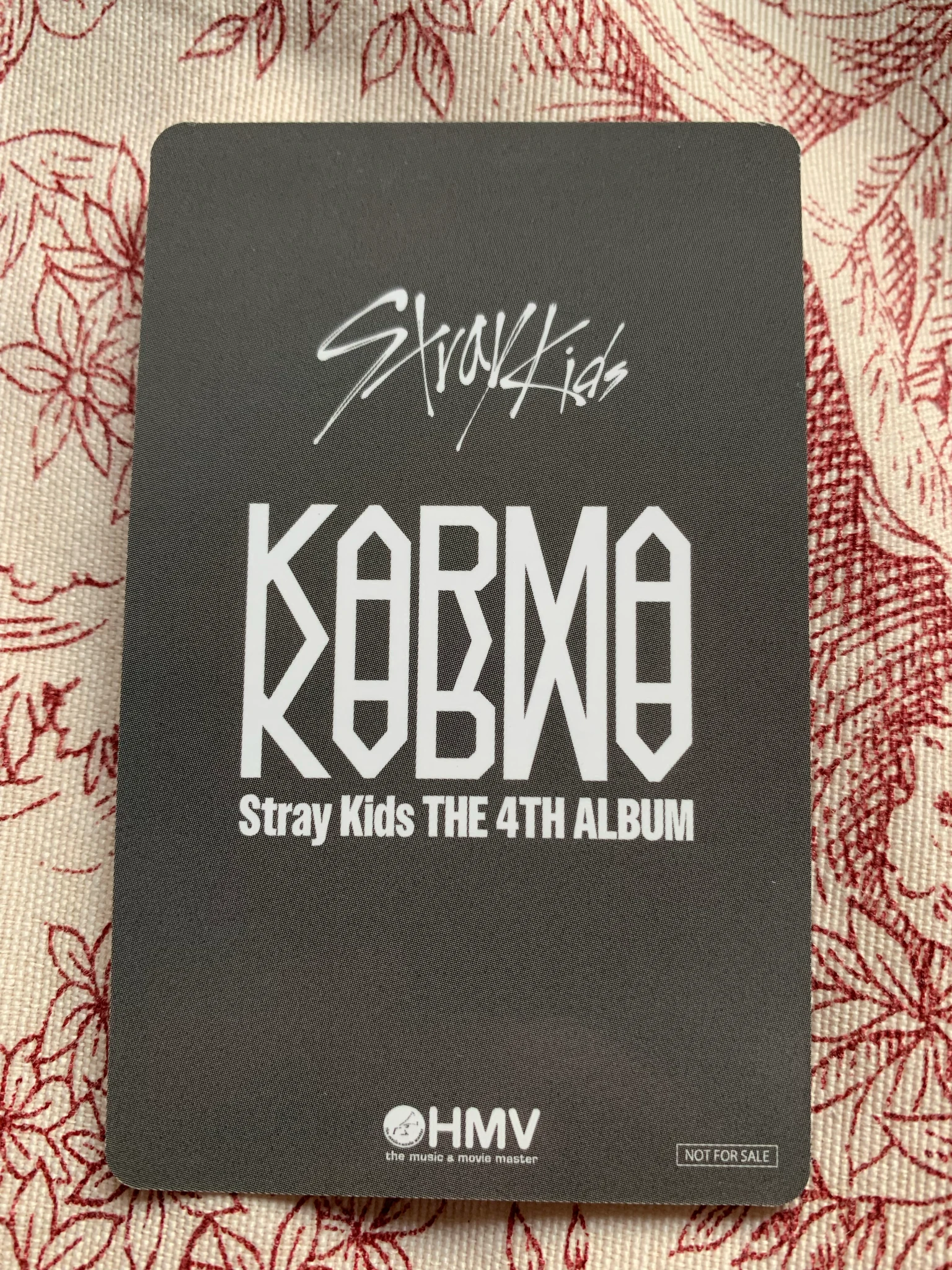 Stray Kids Bang Chan Stray Kids - Bang Chan - KARMA Album pre-order benefit (pob) hmv listing photo 2