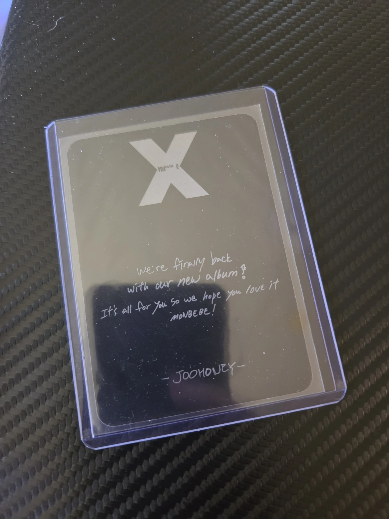 MONSTA X Joohoney MONSTA X - Joohoney - THE X Album album photocard target exclusive message card listing photo 2