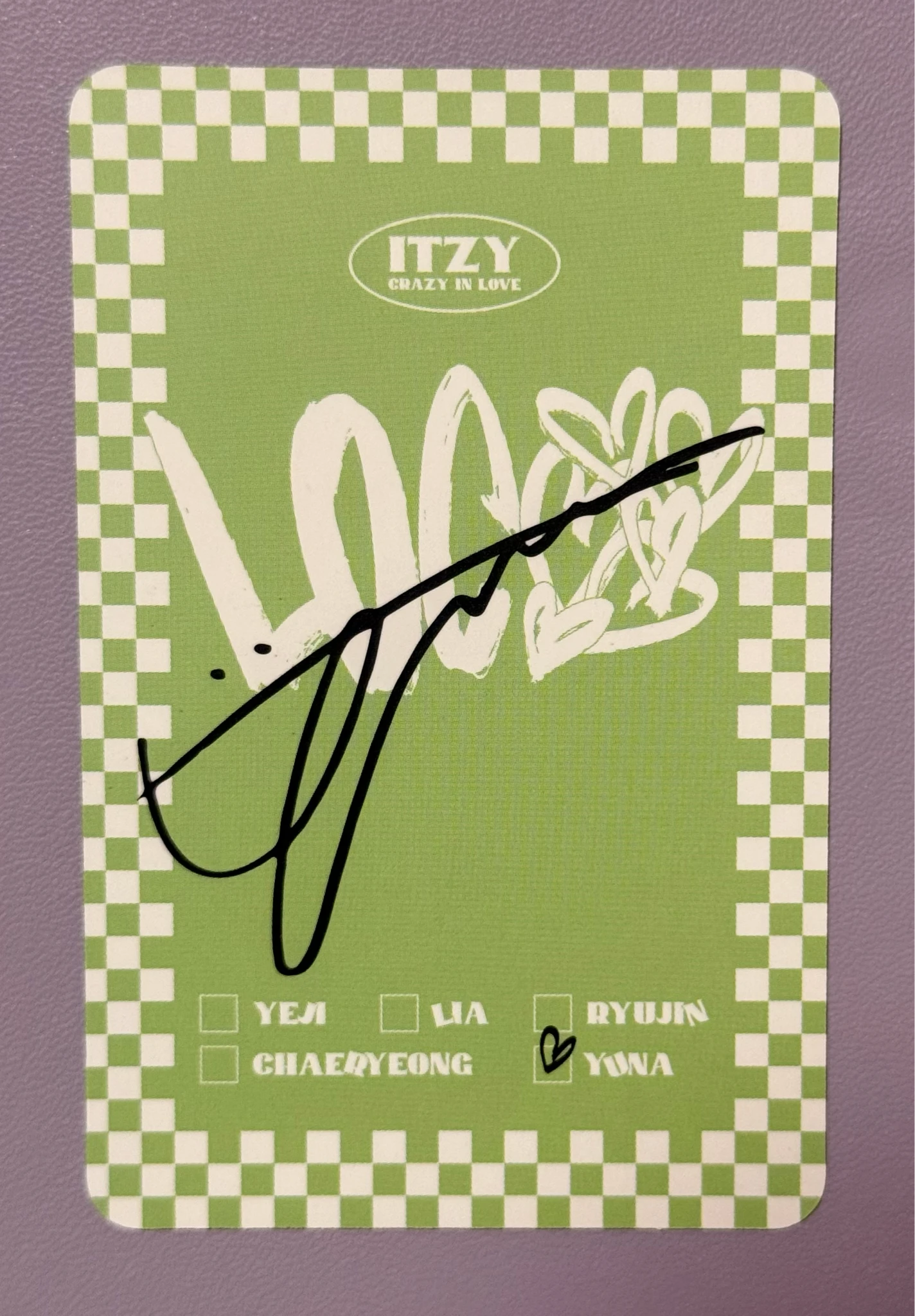 ITZY Yuna ITZY - Yuna - Crazy in Love Album album photocard listing photo 2
