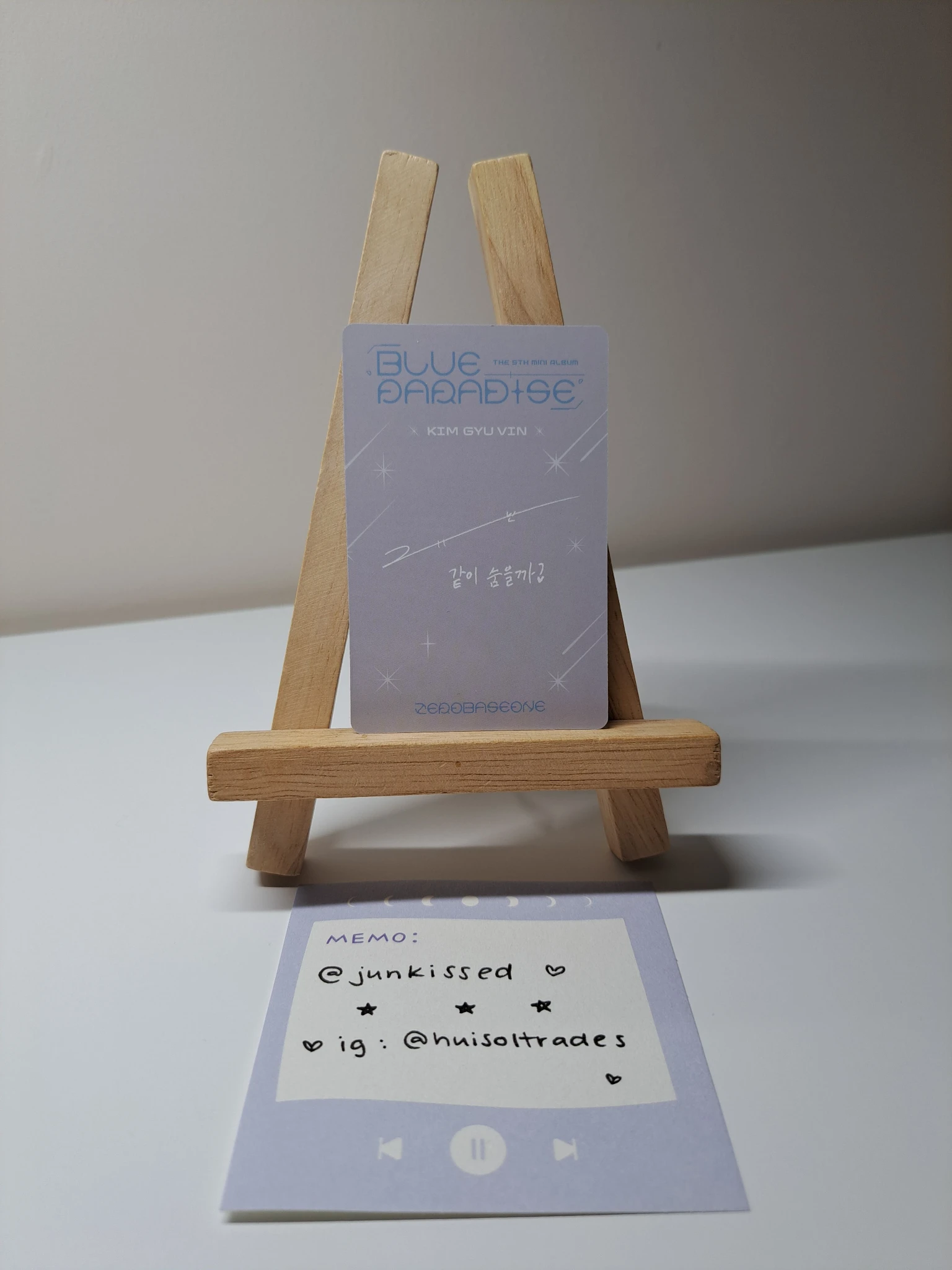 ZEROBASEONE Gyuvin ZEROBASEONE - Gyuvin - Blue Paradise Album album photocard hide version listing photo 2