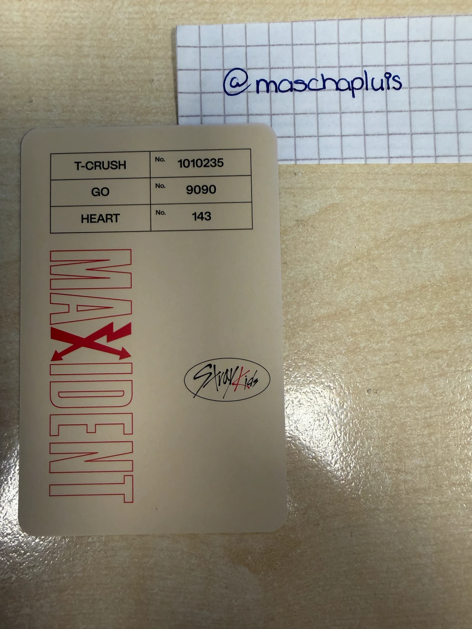 Stray Kids Bang Chan Stray Kids - Bang Chan - Maxident Album album photocard Bang Chan listing photo 2
