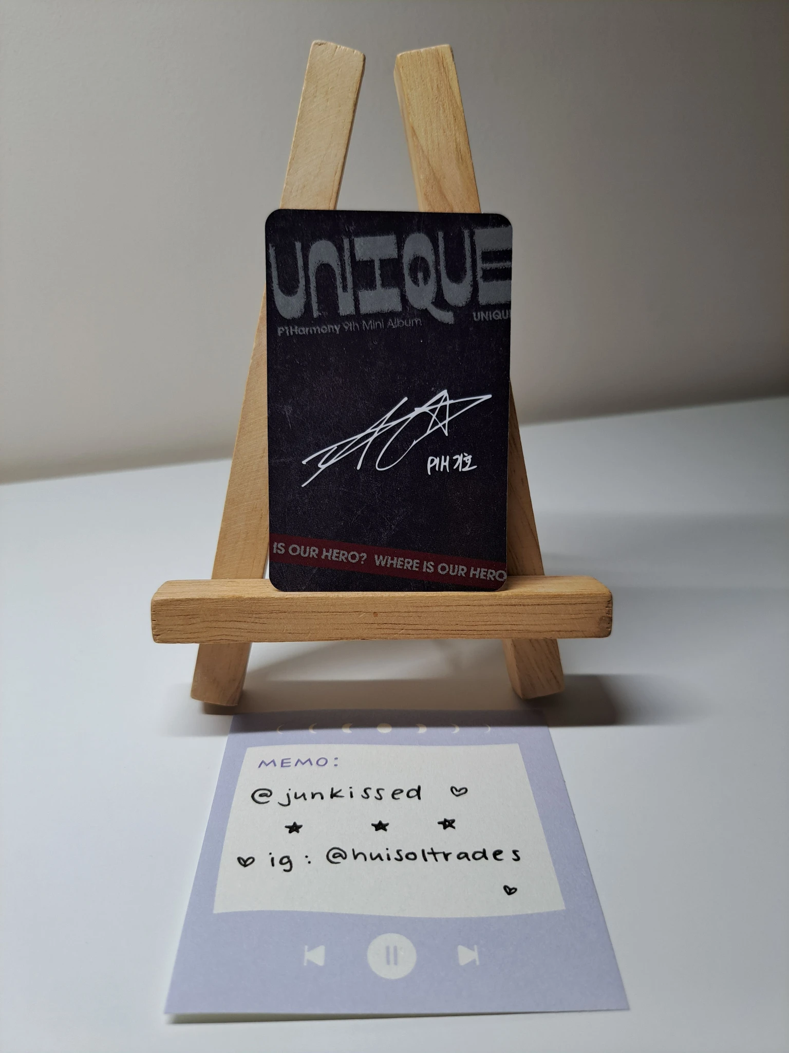 P1Harmony Keeho P1Harmony - Keeho - UNIQUE Album compact version album photocard listing photo 2