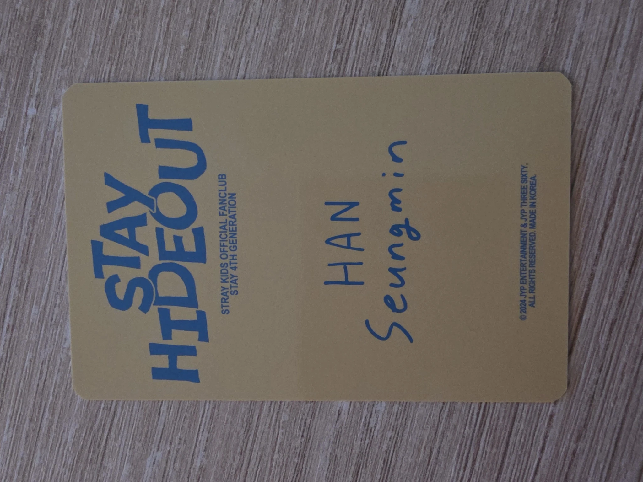 Stray Kids Stray Kids - Seungmin & HAN - STAY Hideout Official Fan Club 4th Gen Other photocard set listing photo 2