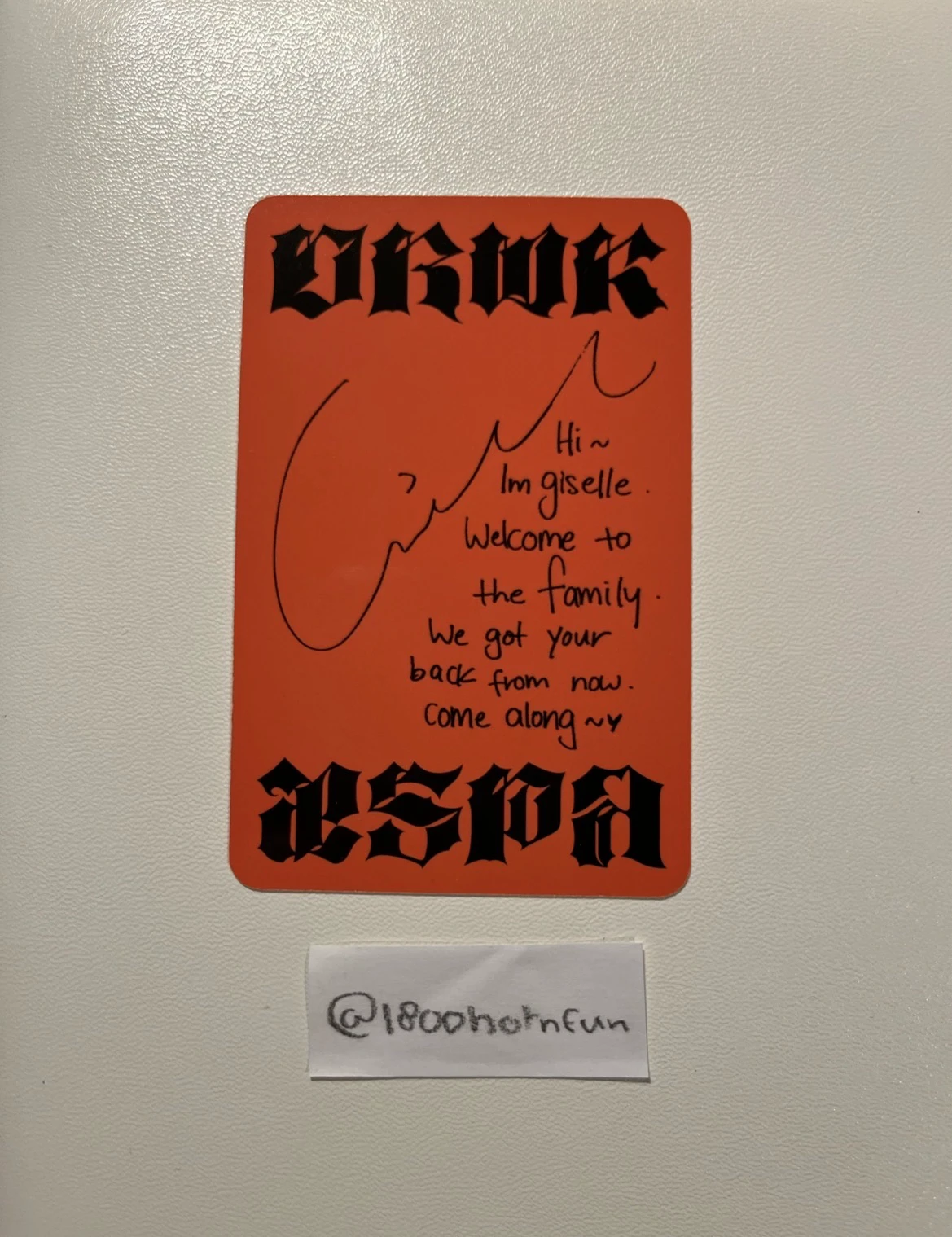 aespa Giselle aespa - Giselle - Dirty Work Album album photocard dirty worker version europe (EU) exclusive listing photo 2
