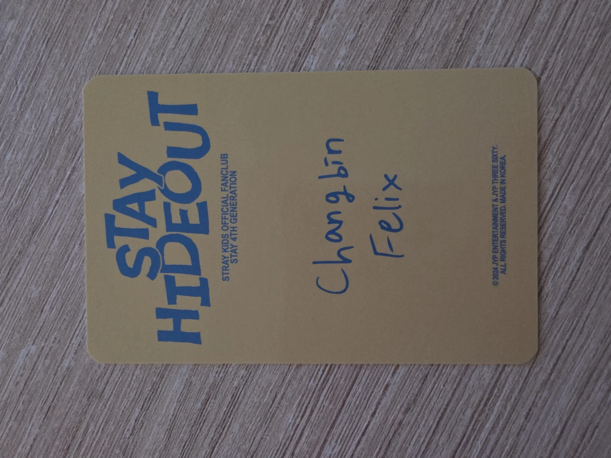 Stray Kids Stray Kids - Changbin & Felix - STAY Hideout Official Fan Club 4th Gen Other photocard set listing photo 2