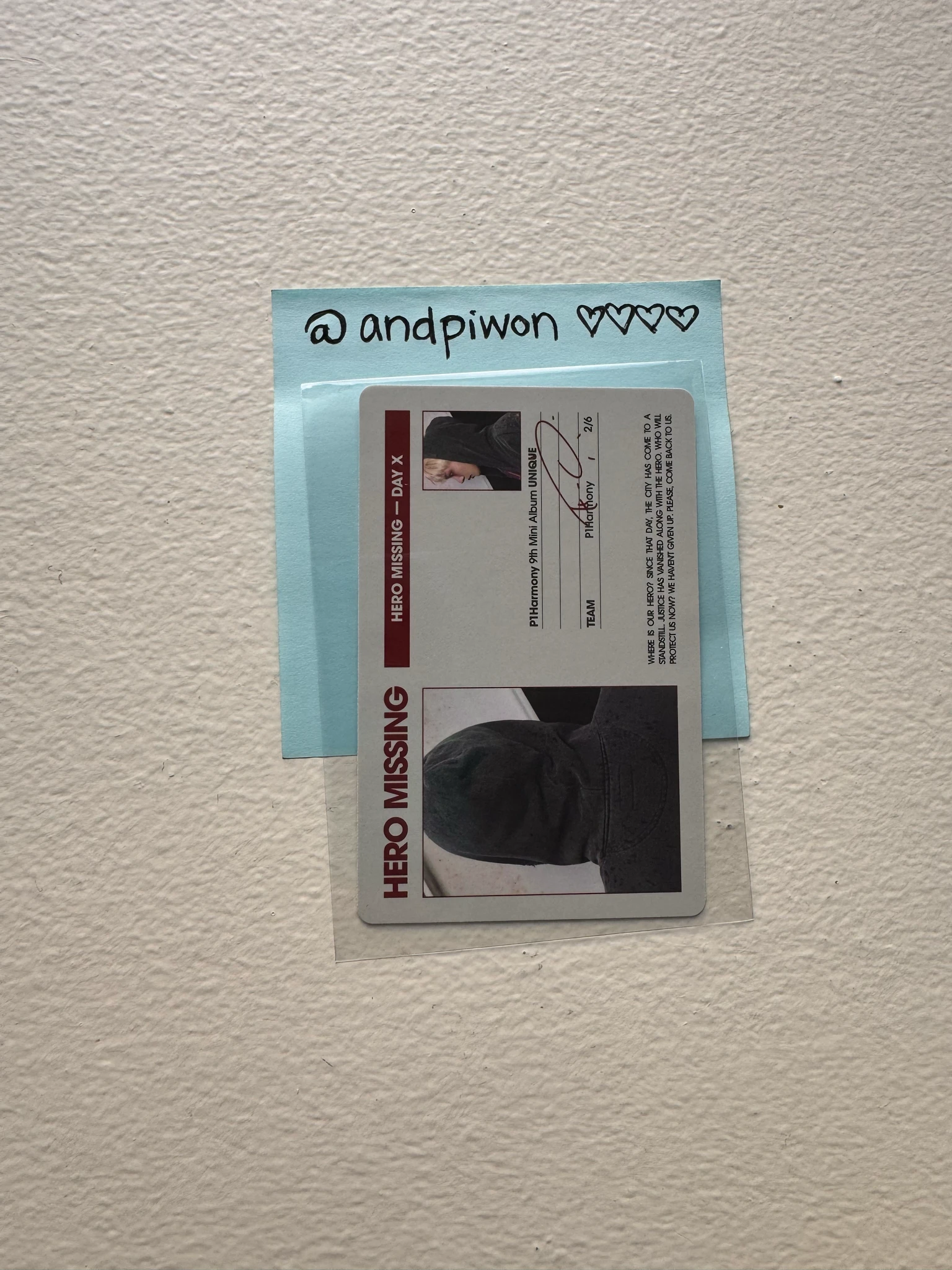P1Harmony Theo P1Harmony - Theo - UNIQUE Album album photocard listing photo 2
