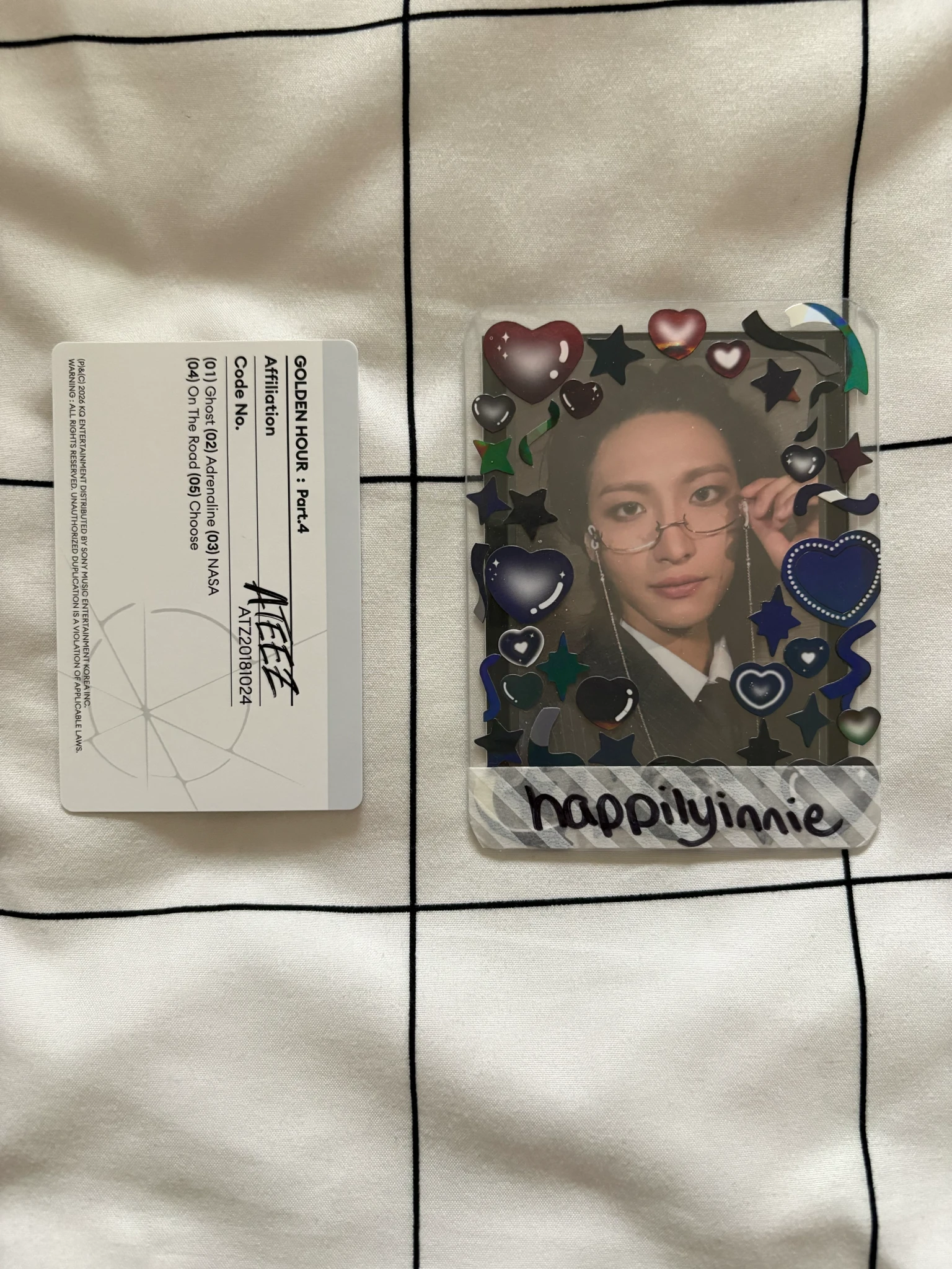 ATEEZ Hongjoong ATEEZ - Hongjoong - Golden Hour : Part.4 Album Z version album photocard listing photo 2