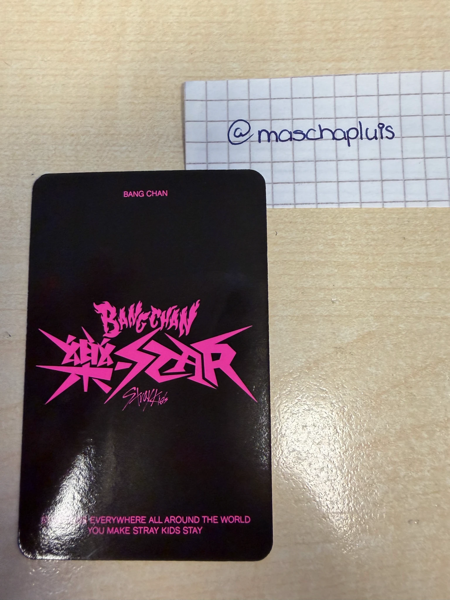 Stray Kids Bang Chan Stray Kids - Bang Chan - Rock-Star Album postcard version album photocard listing photo 2