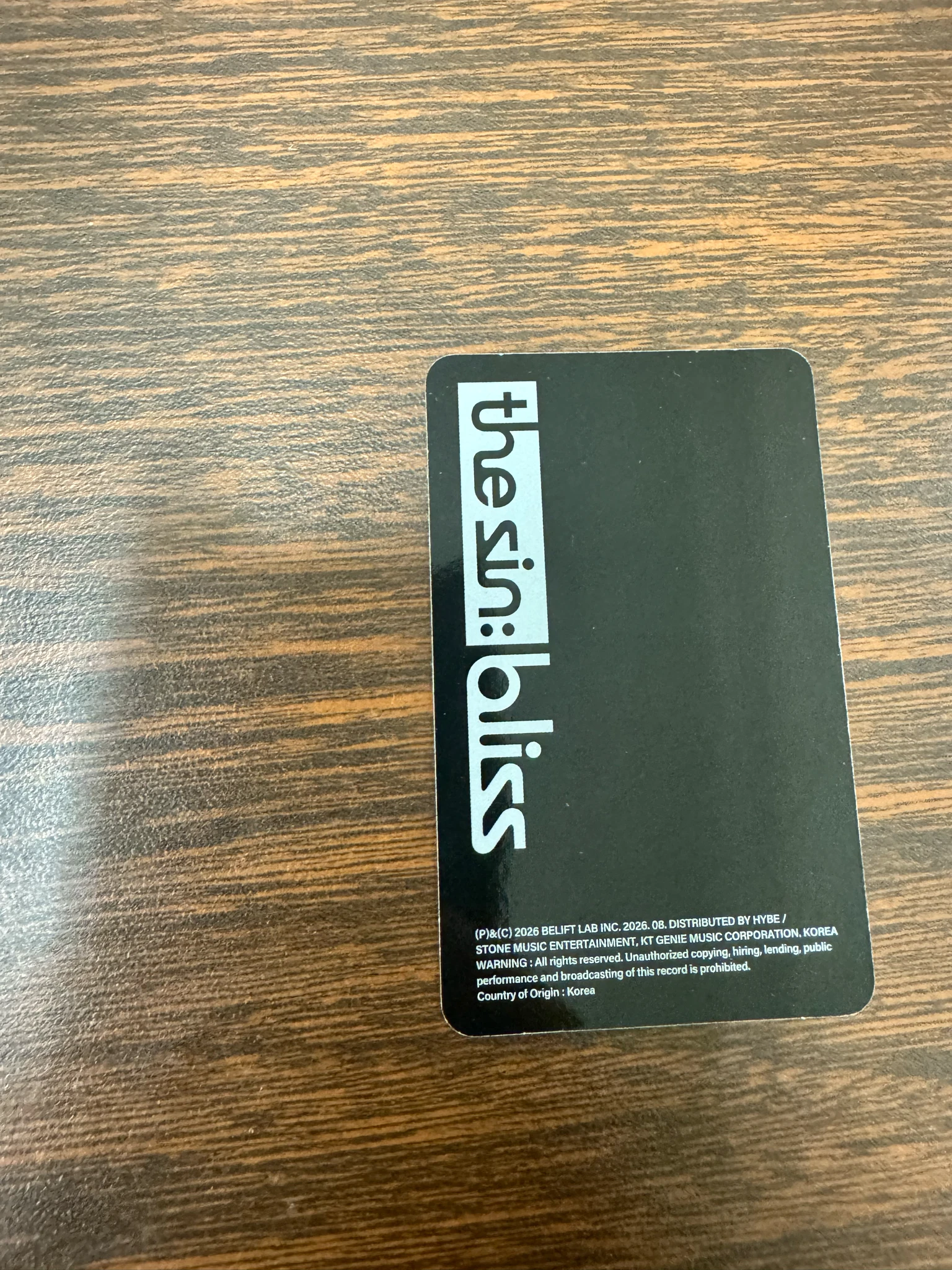 ENHYPEN Jay ENHYPEN - Jay - THE SIN: BLISS Album album photocard id card version listing photo 2