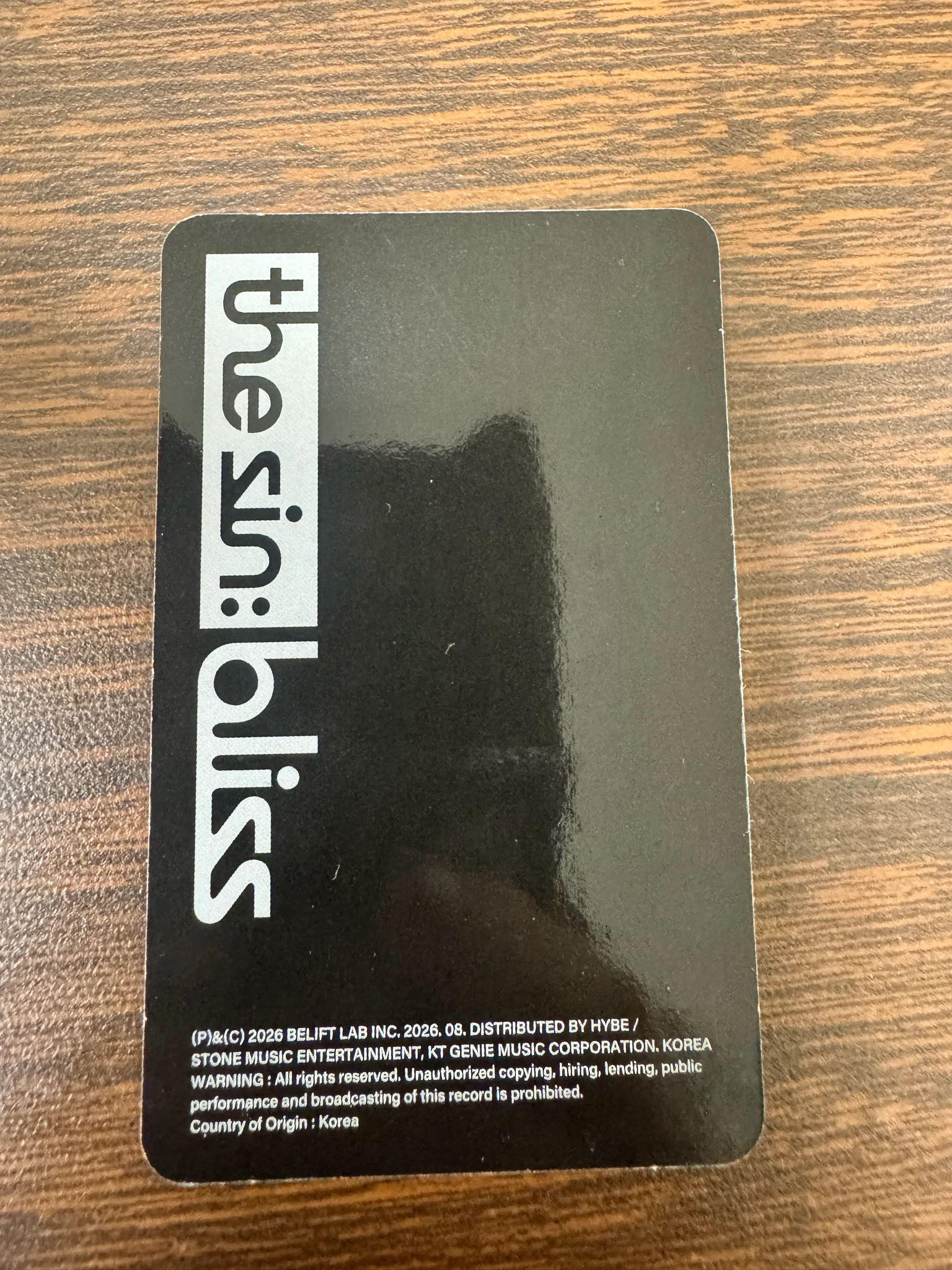 ENHYPEN Ni-ki ENHYPEN - Ni-ki - THE SIN: BLISS Album album photocard listing photo 2