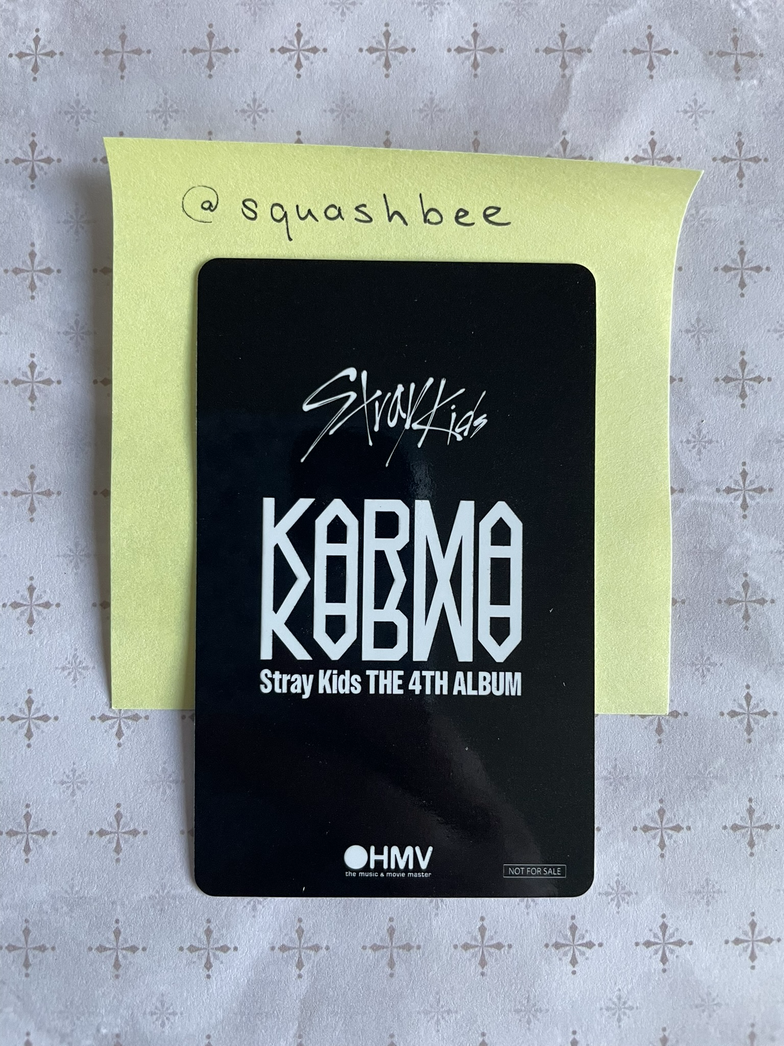 Stray Kids I.N Stray Kids - I.N - KARMA Album A version hmv japan lucky draw (LD) listing photo 2
