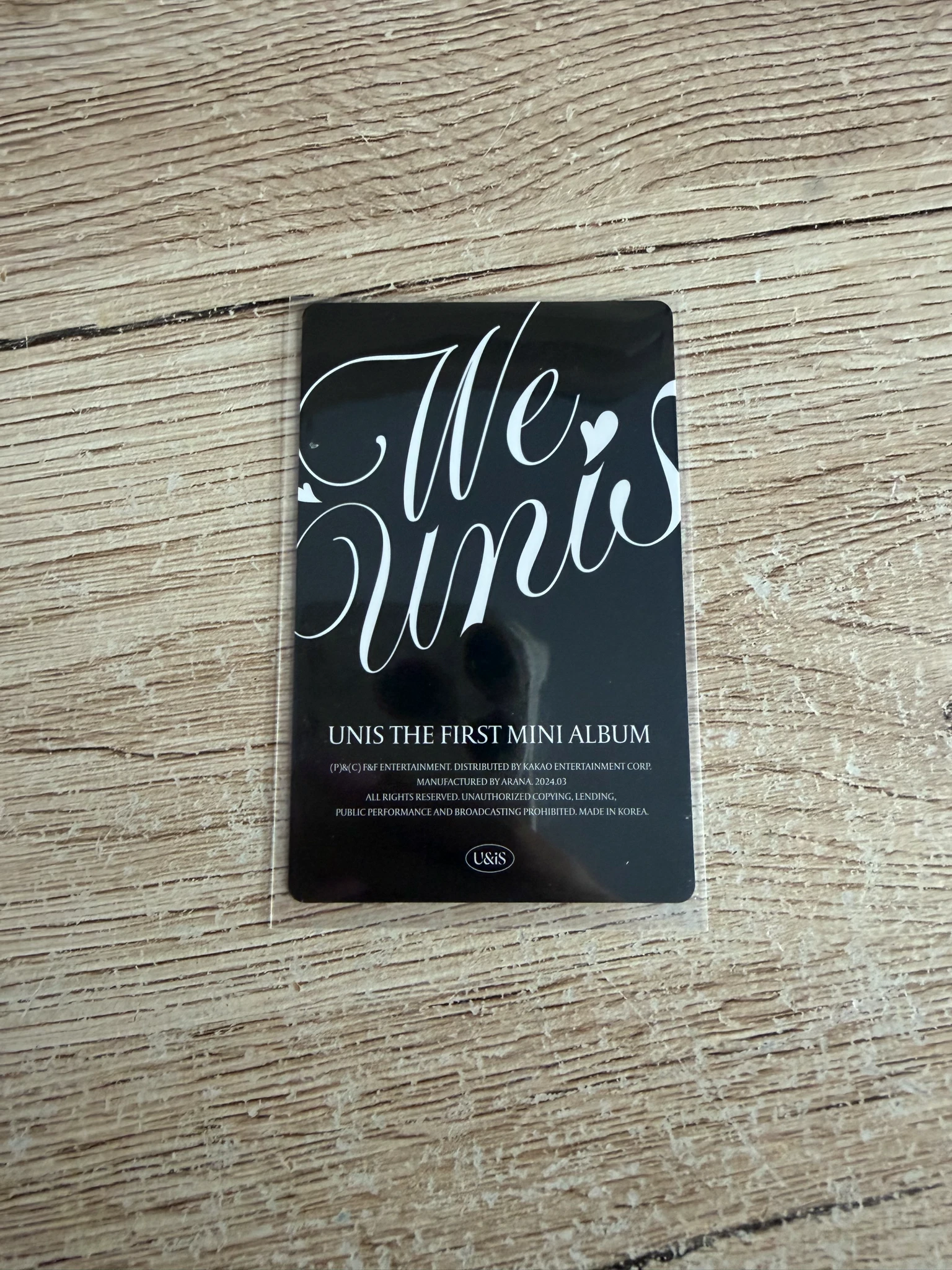 UNIS Gehlee UNIS - Gehlee - WE UNIS Album first press only album photocard listing photo 2