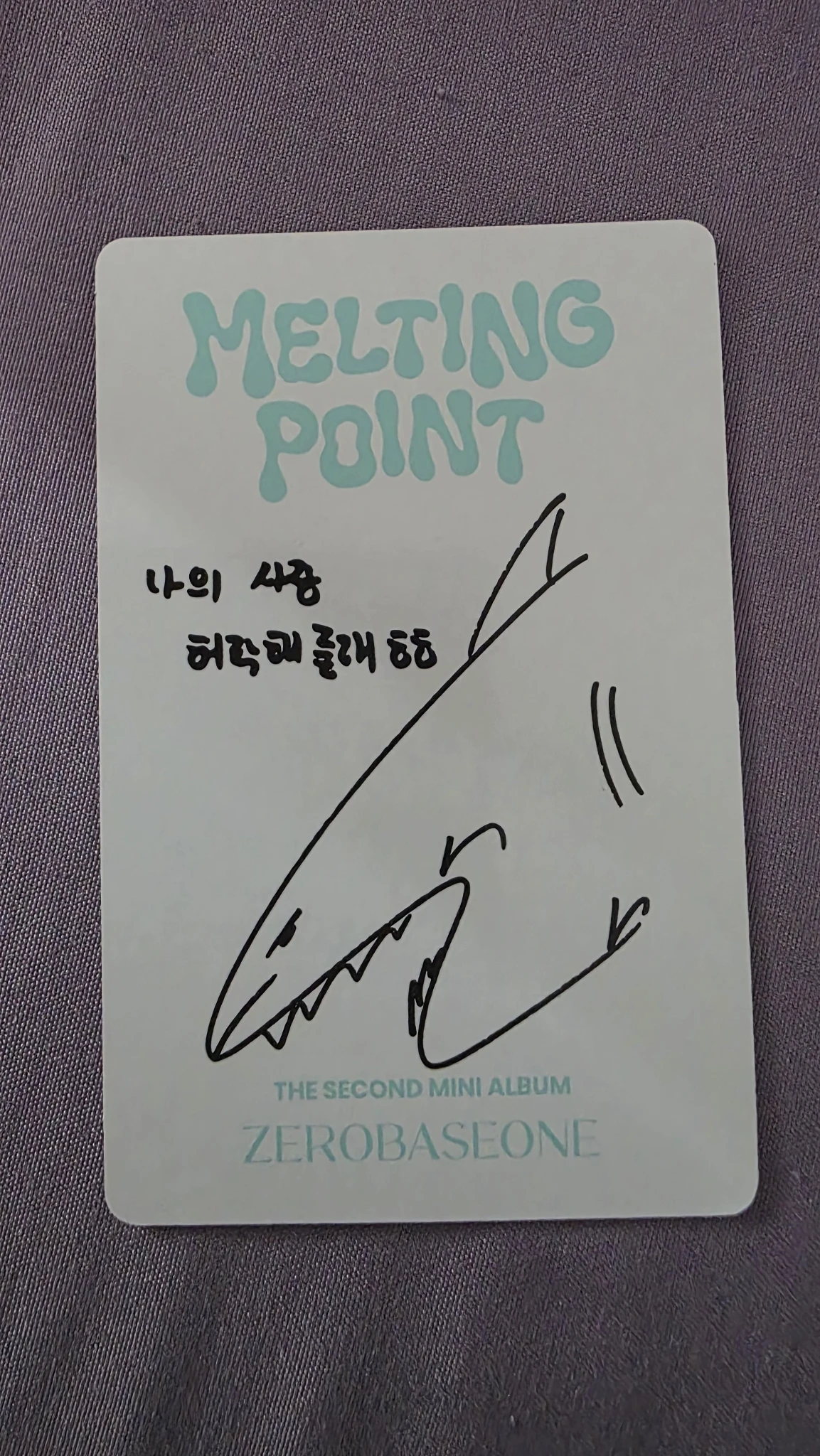 ZEROBASEONE Taerae ZEROBASEONE - Taerae - Melting Point Album album photocard mystery version B version listing photo 2