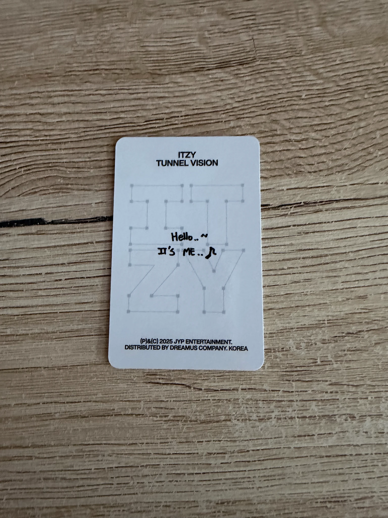 ITZY Yuna ITZY - Yuna - TUNNEL VISION Album box version album photocard listing photo 2