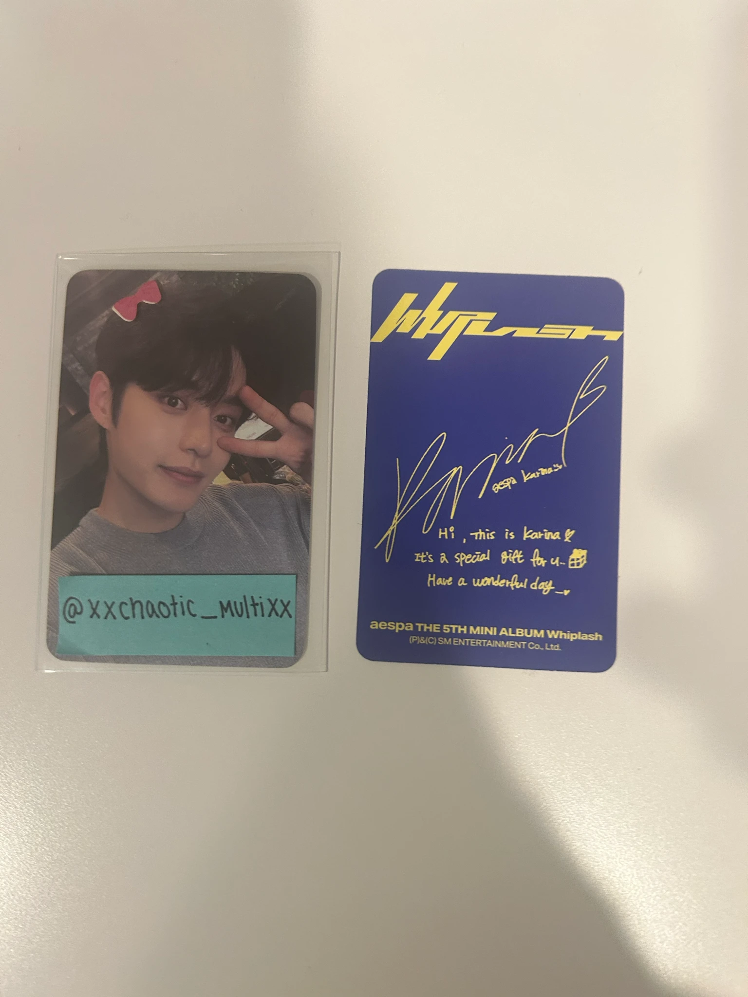 aespa Karina aespa - Karina - Whiplash Album target exclusive US exclusive album photocard listing photo 2
