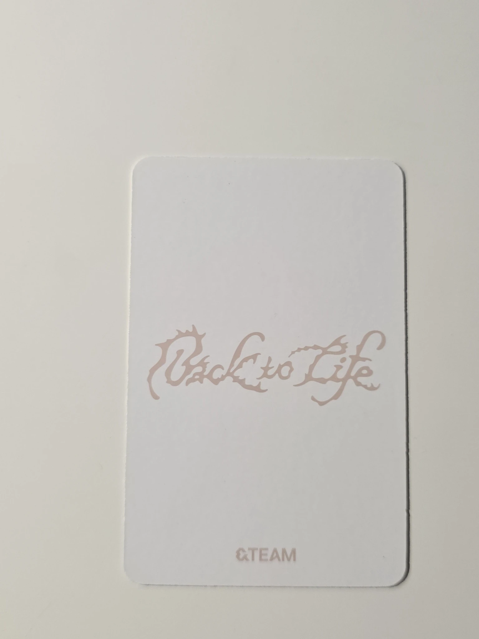 &TEAM K &TEAM - K - Back to Life  Album album photocard mini CD-R version listing photo 2