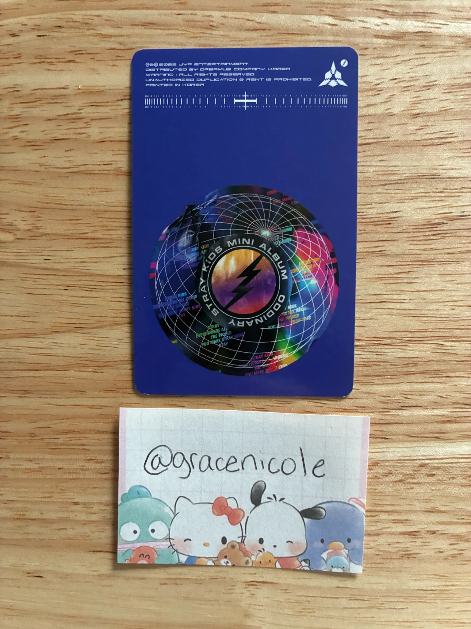 Stray Kids Stray Kids - Bang Chan & Changbin - Oddinary Album trading card pre-order benefit album photocard listing photo 2
