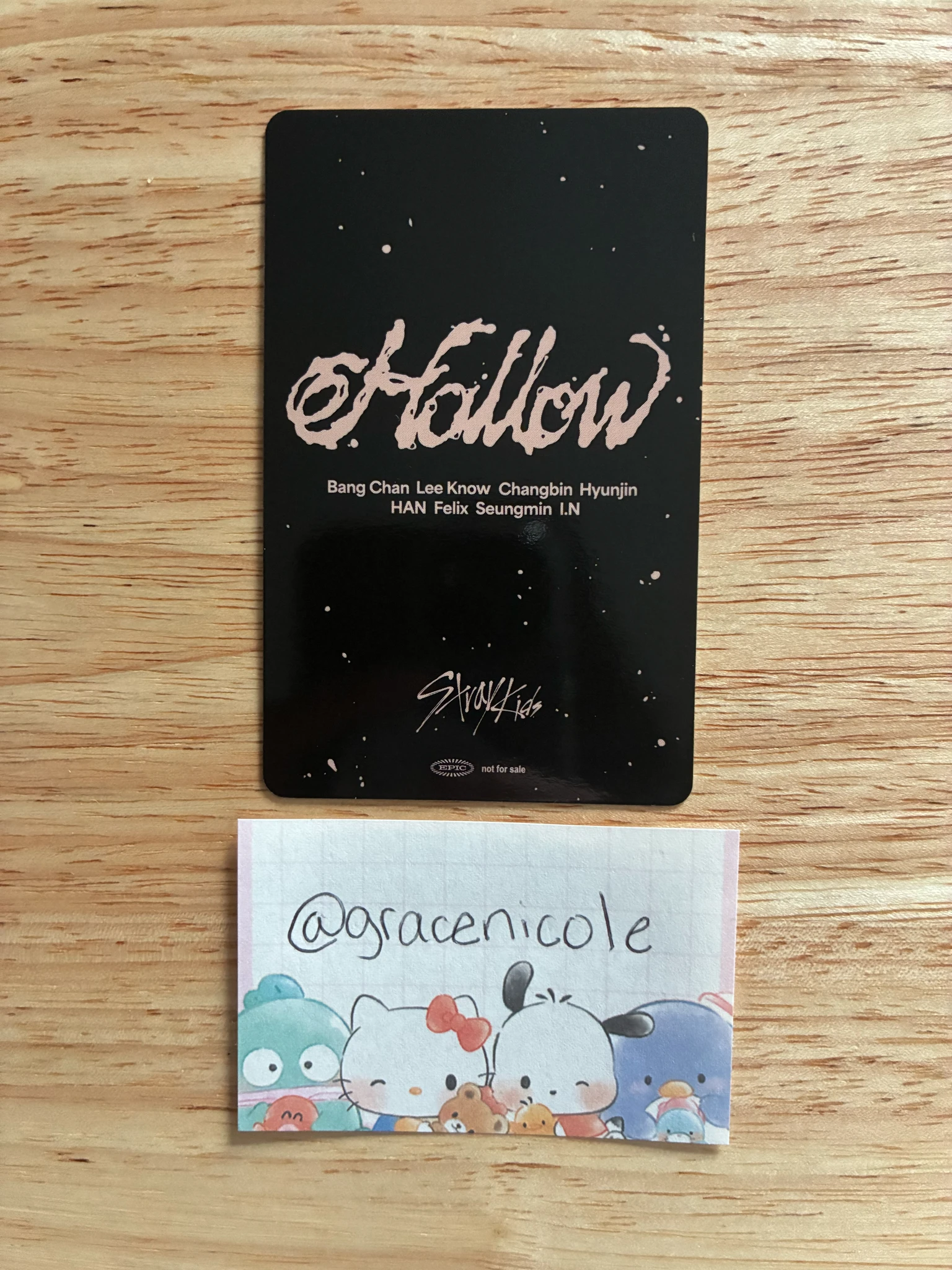 Stray Kids Stray Kids - Bang Chan & HAN - Hollow Album album photocard jpfc (japan fanclub) unit listing photo 2