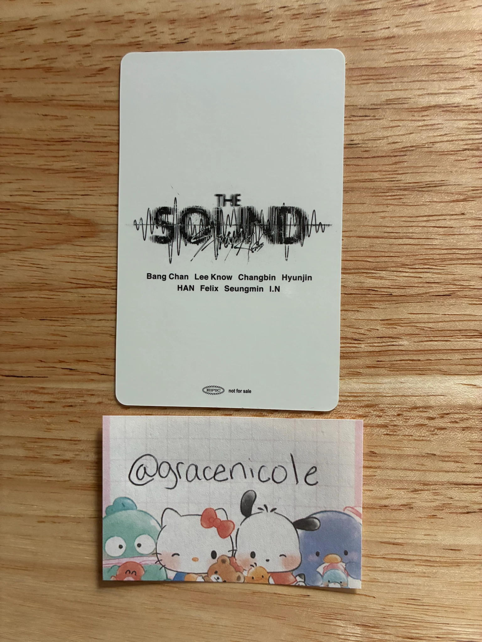Stray Kids Stray Kids - Changbin & Hyunjin - The Sound Album album photocard jpfc (japan fanclub) listing photo 2