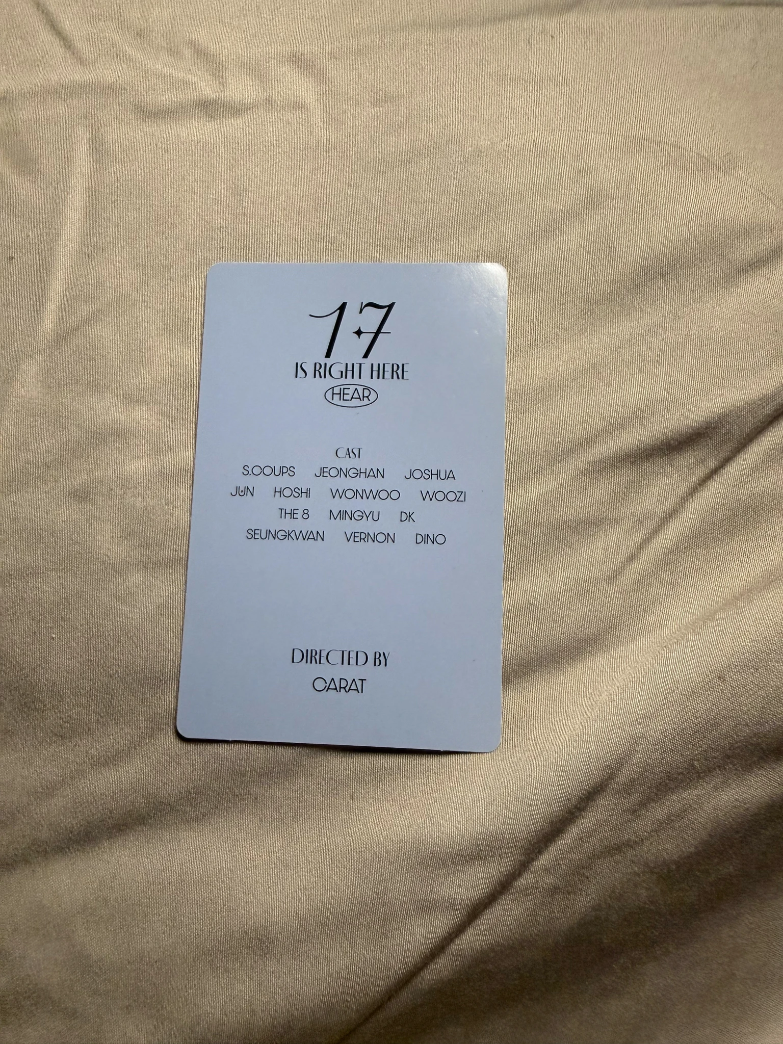 SEVENTEEN Jeonghan SEVENTEEN - Jeonghan - 17 IS RIGHT HERE Album hear version album photocard listing photo 2