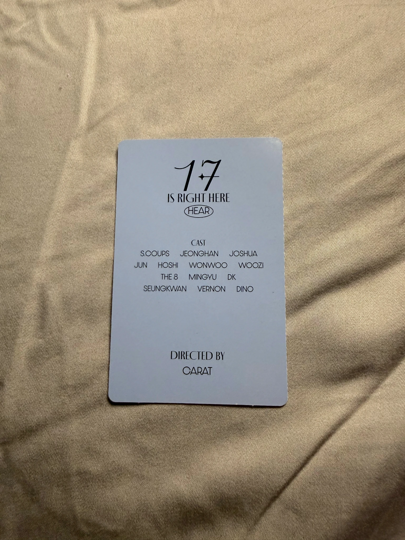 SEVENTEEN Mingyu SEVENTEEN - Mingyu - 17 IS RIGHT HERE Album album photocard hear version listing photo 2