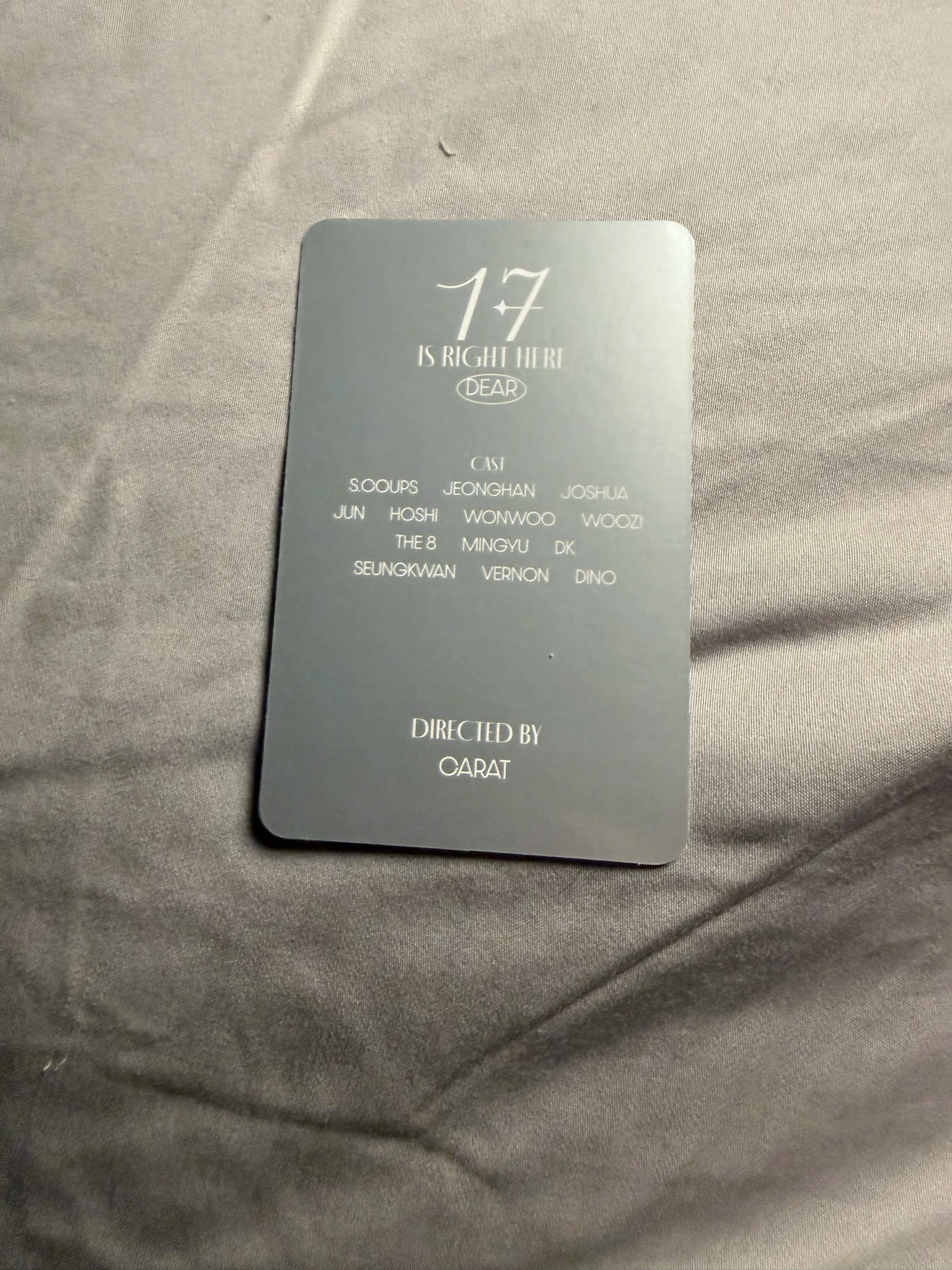 SEVENTEEN Joshua SEVENTEEN - Joshua - 17 IS RIGHT HERE Album album photocard dear version carat version listing photo 2