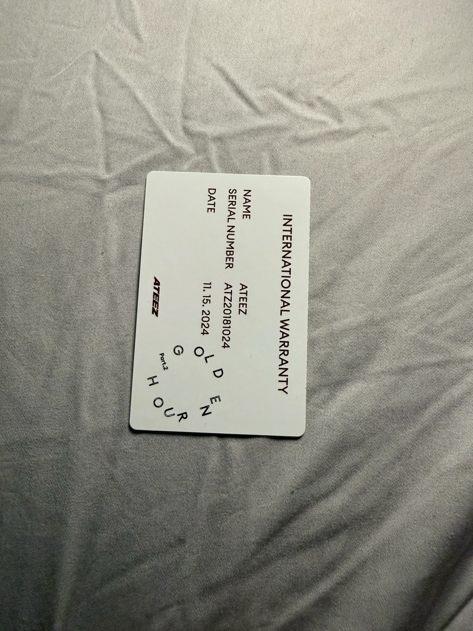 ATEEZ Wooyoung ATEEZ - Wooyoung - Golden Hour : Part 2 Album album photocard Diary Ver. a ver. listing photo 2