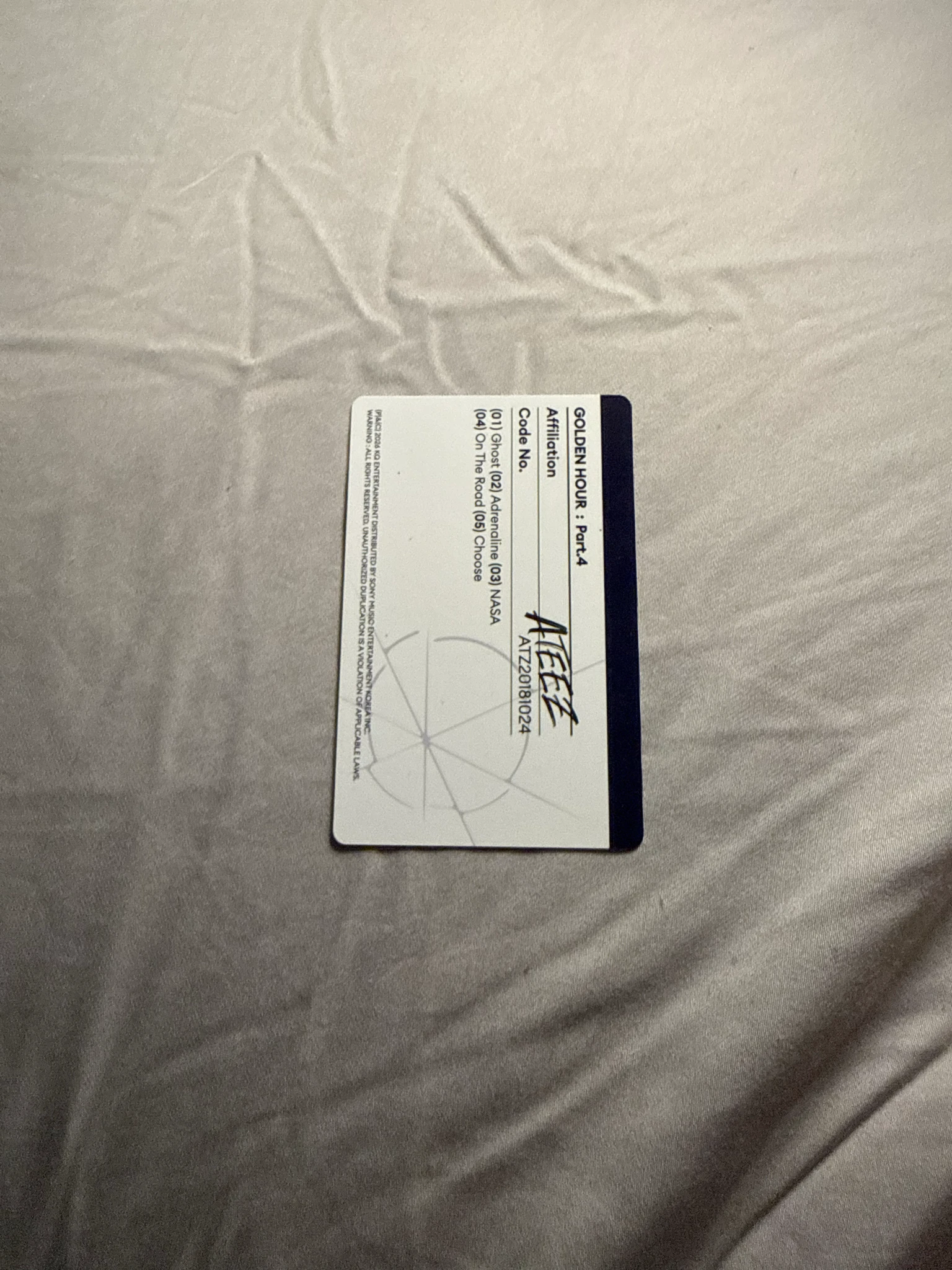 ATEEZ Wooyoung ATEEZ - Wooyoung - Golden Hour : Part.4 Album album photocard diary version listing photo 2