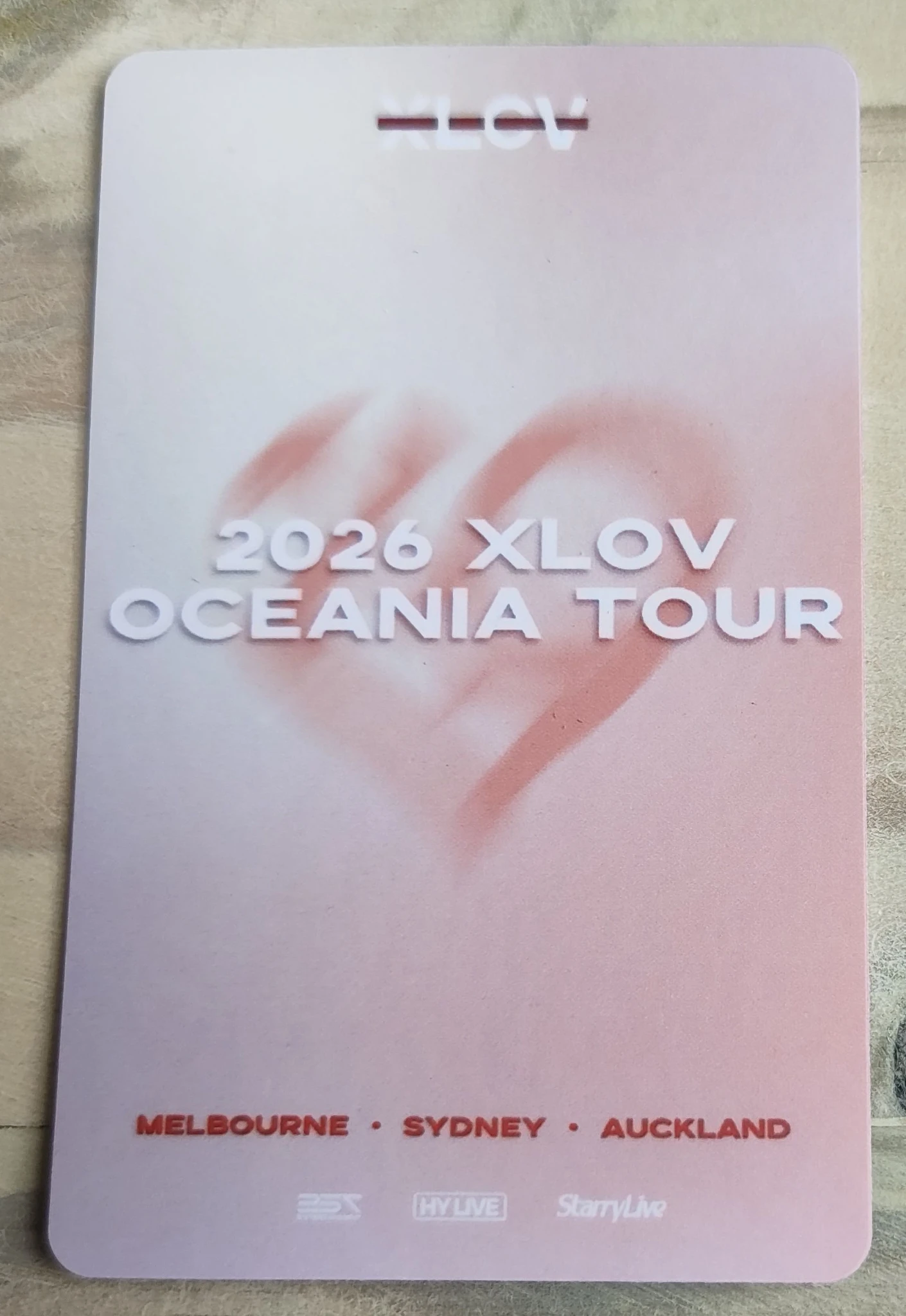 XLOV Wumuti XLOV - Wumuti - XLOV - Oceania Tour Event merch photocard photocard set A version listing photo 2