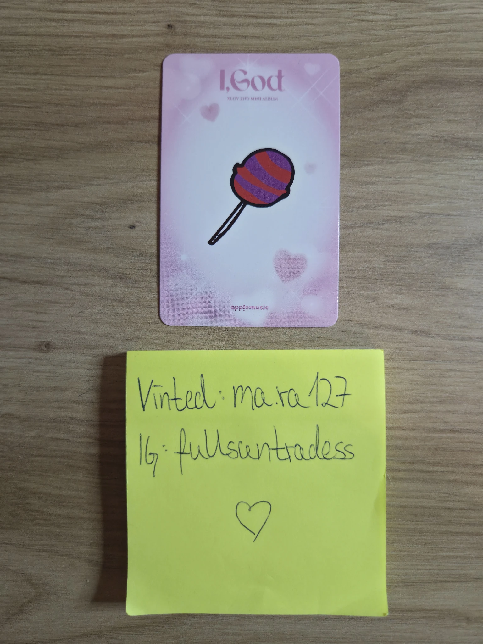 XLOV Haru XLOV - Haru - I, God Album apple music lucky draw (LD) listing photo 2