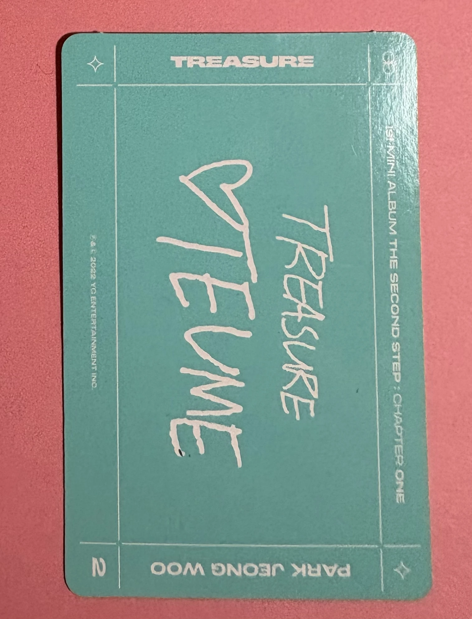 TREASURE Park Jeongwoo TREASURE - Park Jeongwoo - THE SECOND STEP : CHAPTER ONE Album green version album photocard selfie listing photo 2