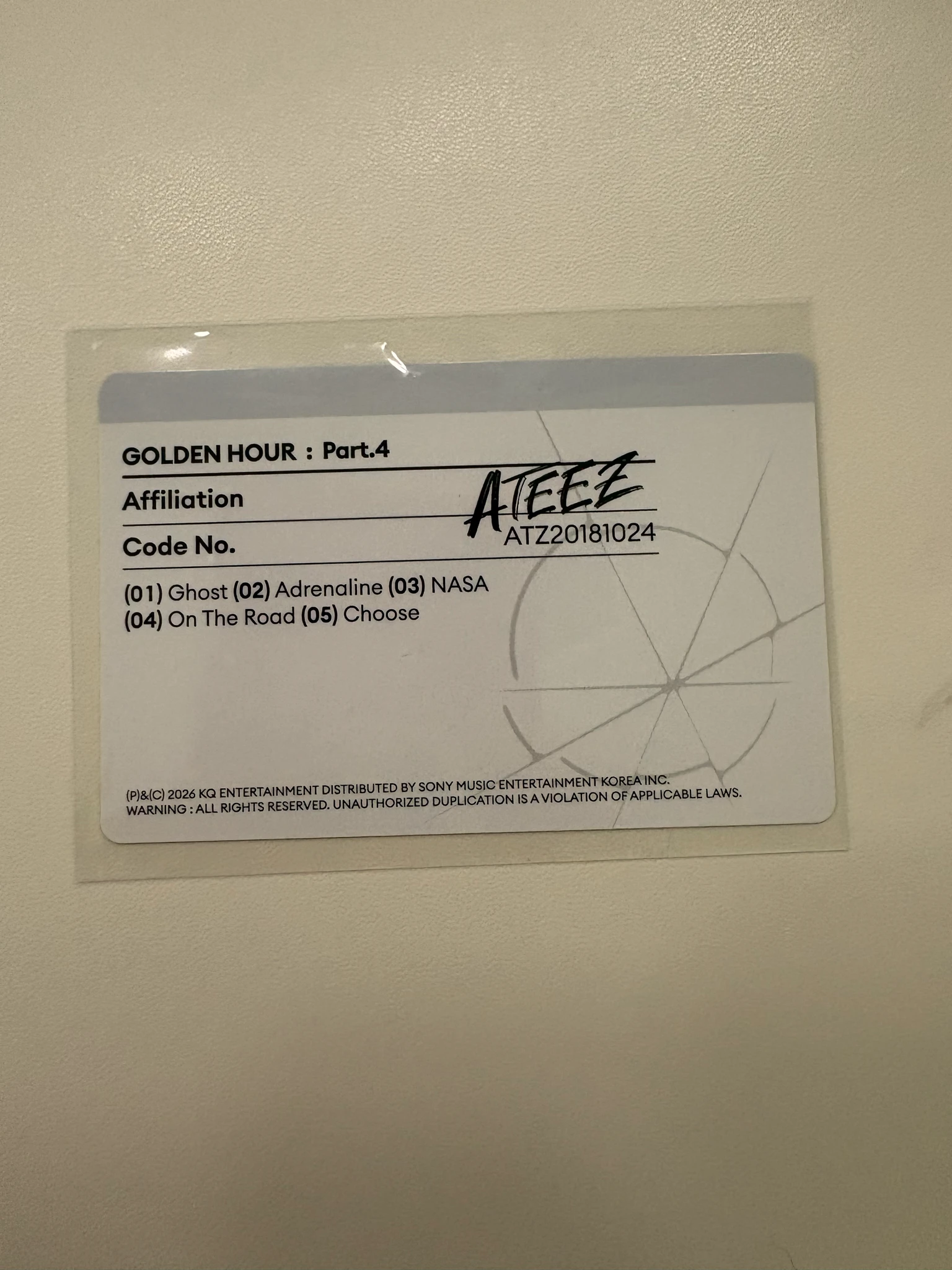 ATEEZ San ATEEZ - San - Golden Hour : Part.4 Album Z version listing photo 2