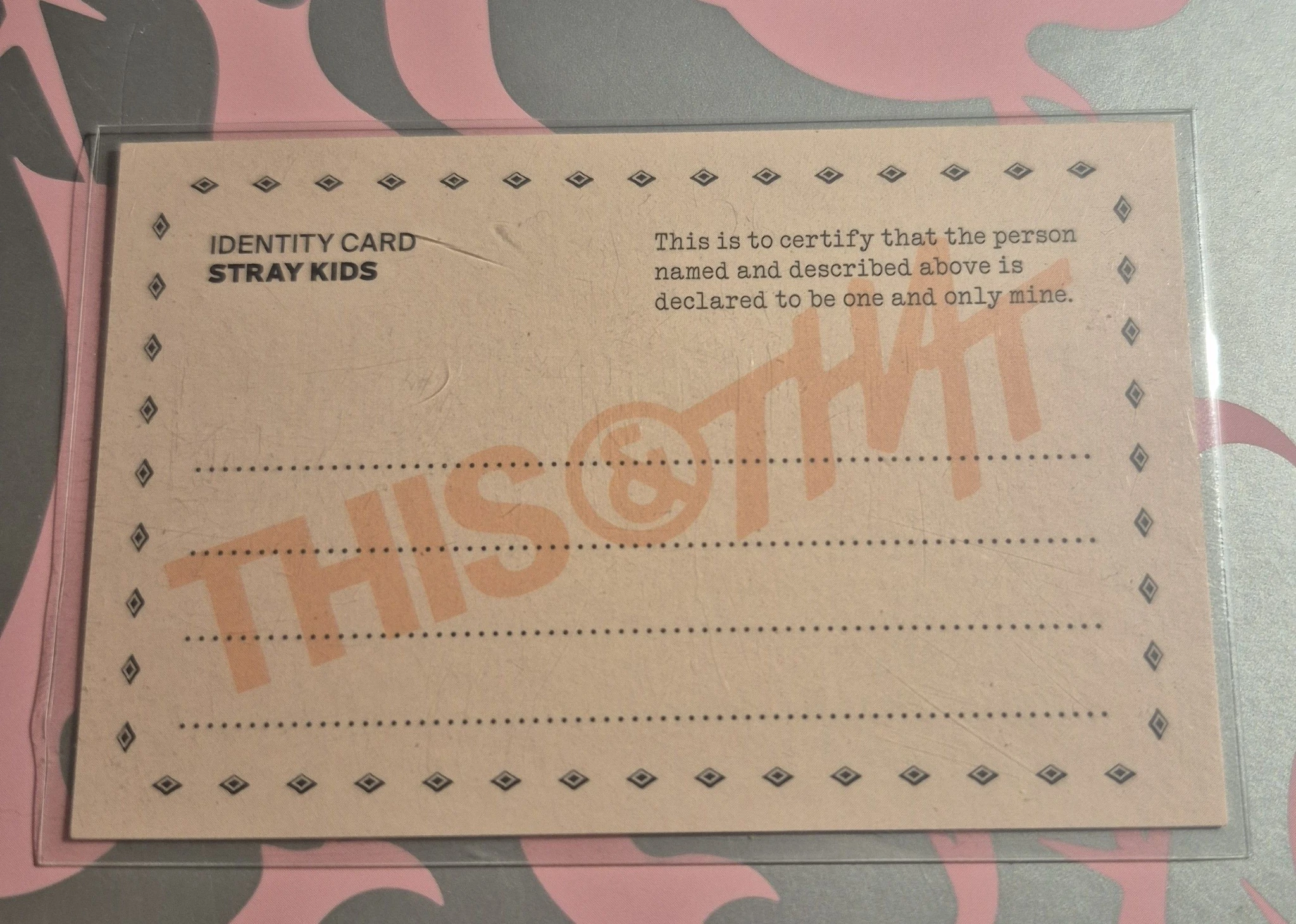 Stray Kids I.N Stray Kids - I.N - This & That Album id card that version album photocard listing photo 2