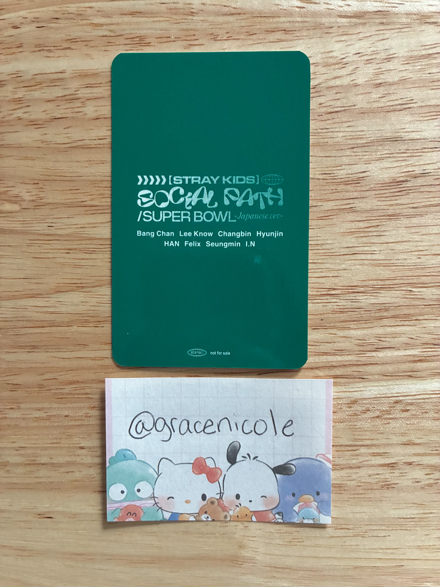 Stray Kids Stray Kids - Bang Chan & Changbin - Social Path Album album photocard jpfc (japan fanclub) listing photo 2