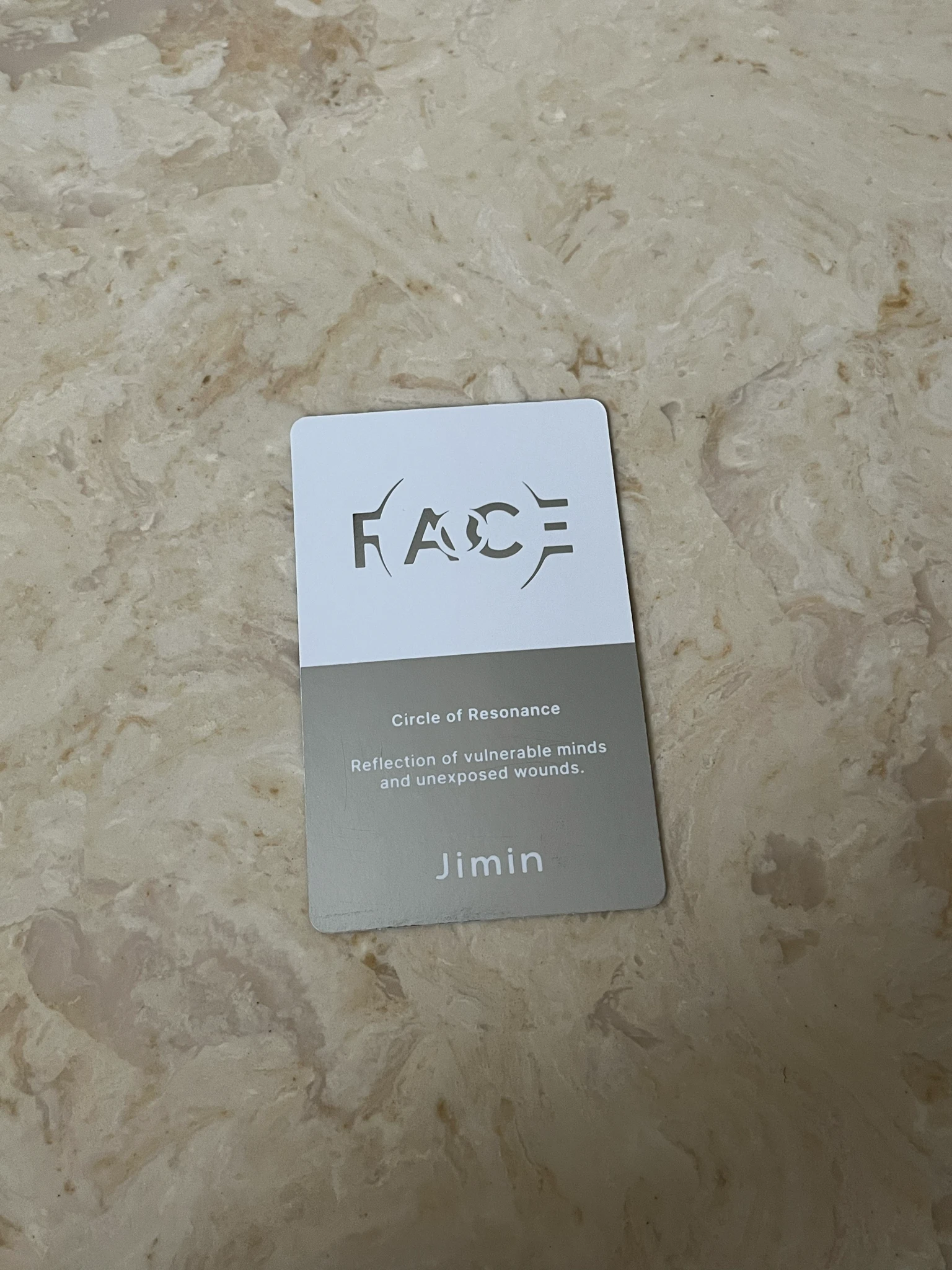 BTS Jimin BTS - Jimin - Face Album vinyl album photocard listing photo 2