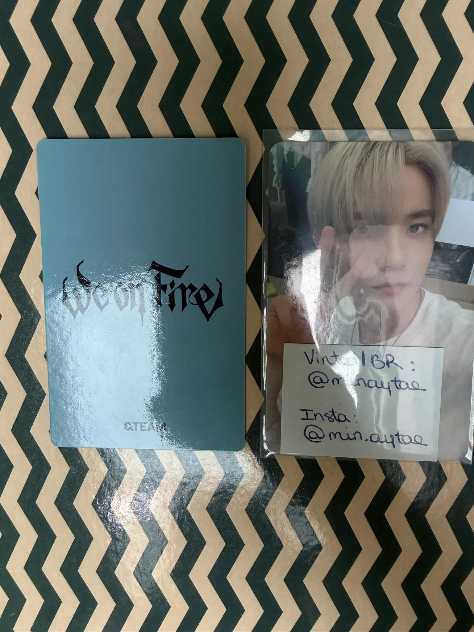 &TEAM Nicholas &TEAM - Nicholas - We on Fire - EP Album album photocard solo jacket version listing photo 2
