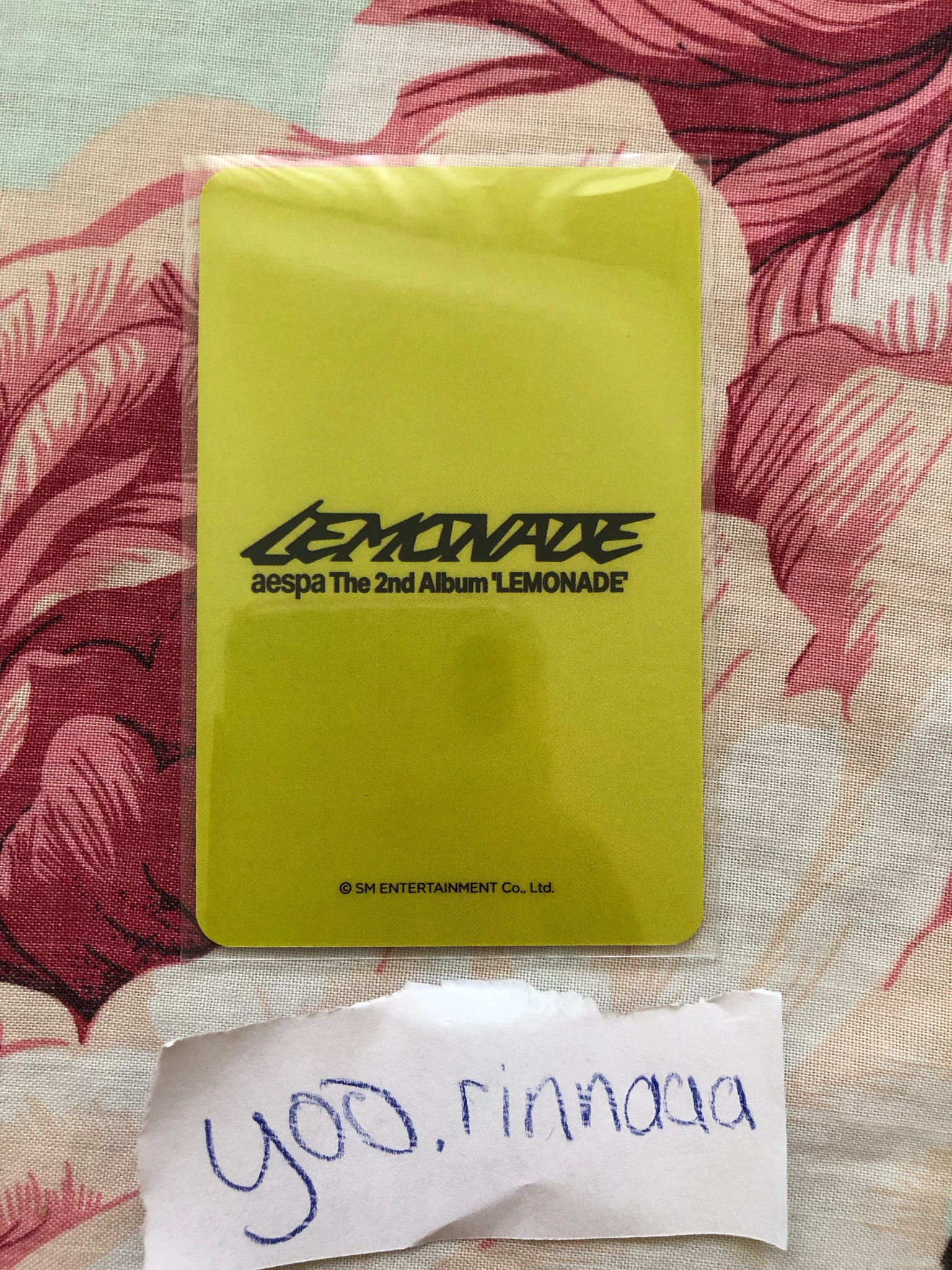aespa Karina aespa - Karina - Lemonade Album ktown4u lucky draw (LD) round 2 acid version listing photo 2