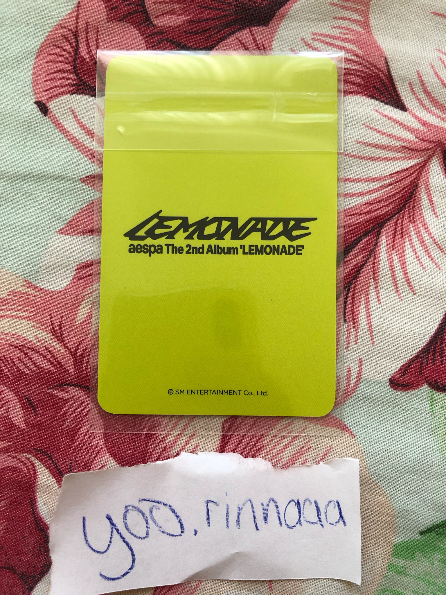 aespa Winter aespa - Winter - Lemonade Album pob (pre-order benefit) ktown4u acid version listing photo 2