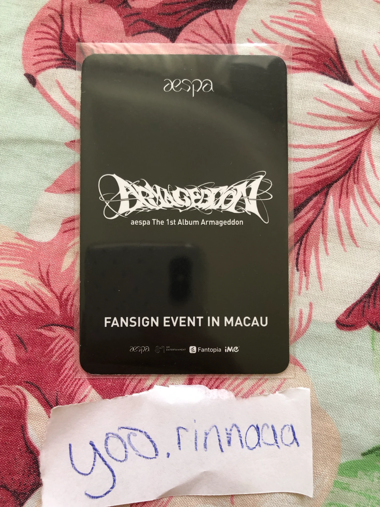 aespa Karina aespa - Karina - Armageddon Album fansign fantopia macau round 2 listing photo 2
