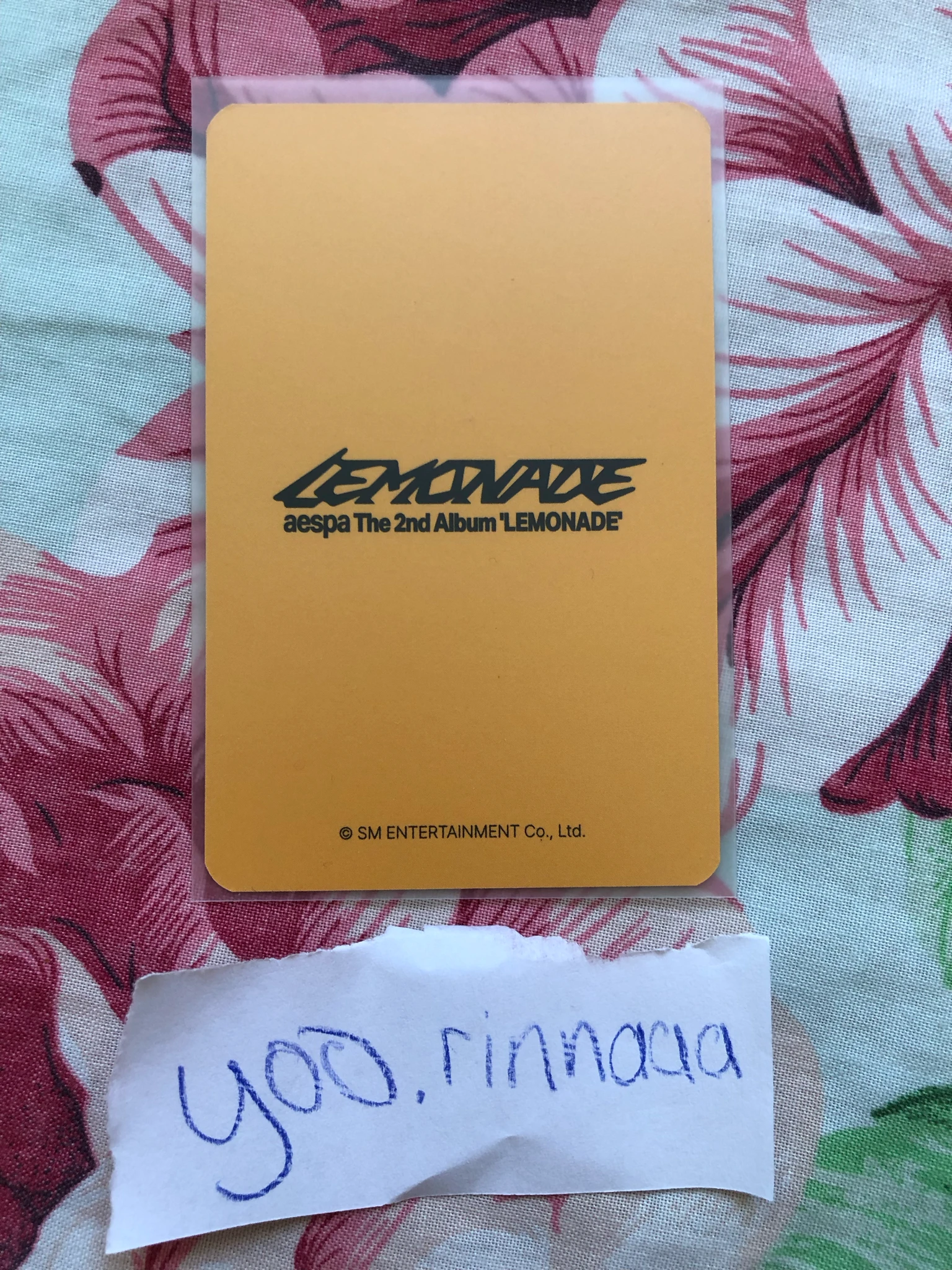 aespa Karina aespa - Karina - Lemonade Album fansign everline listing photo 2
