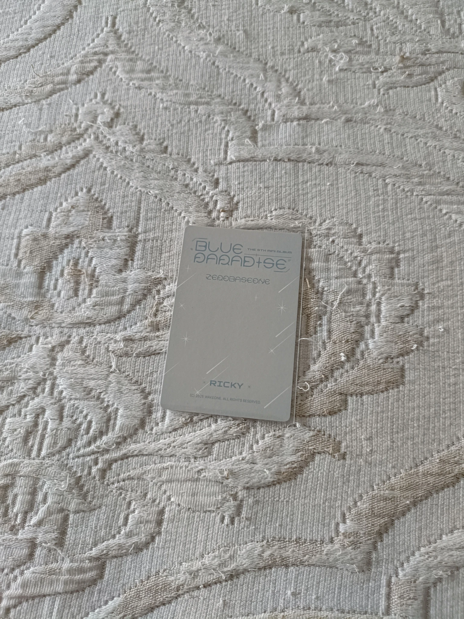 ZEROBASEONE Ricky ZEROBASEONE - Ricky - Blue Paradise Album key cap version listing photo 2