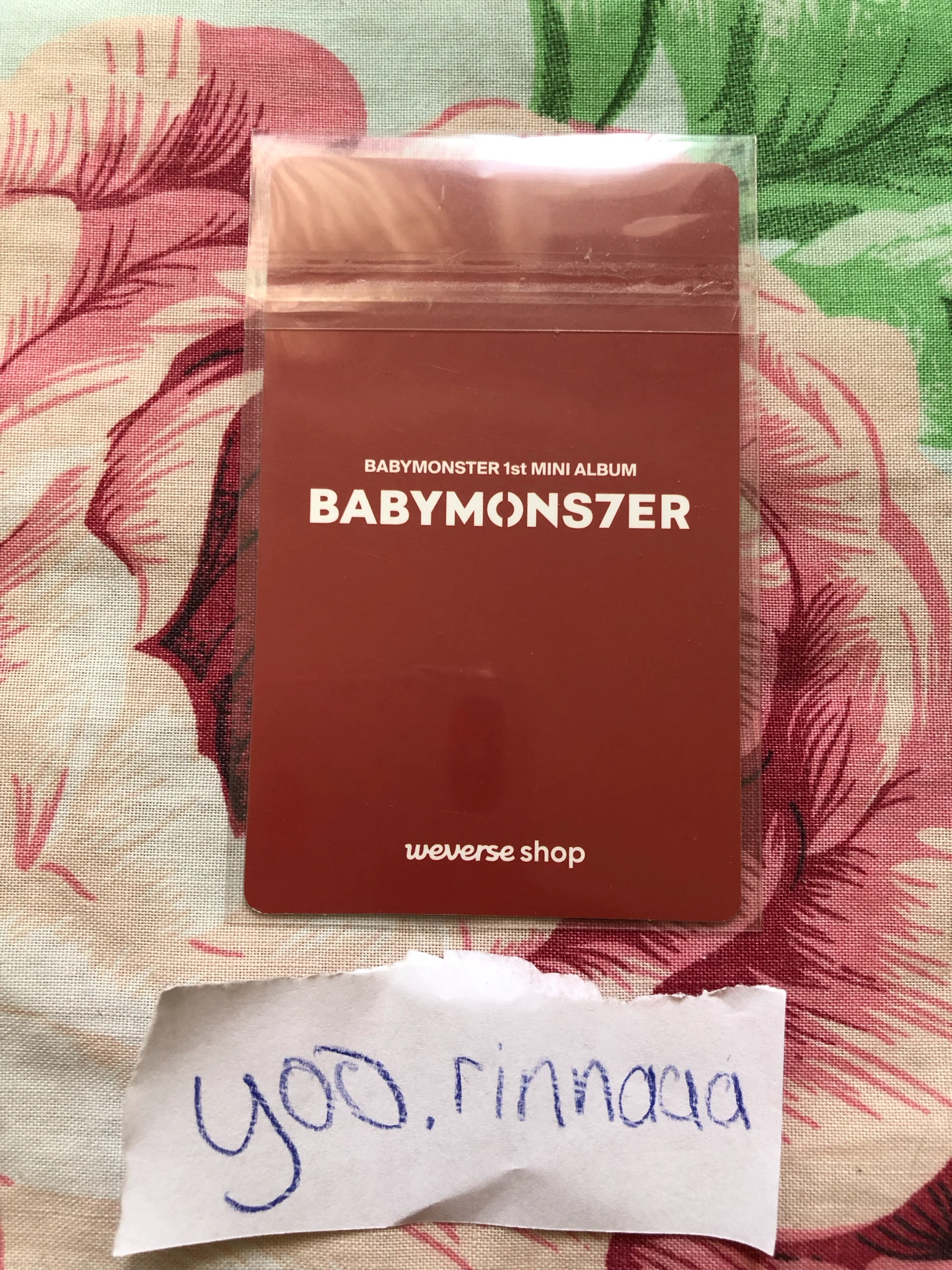 BABYMONSTER Rora BABYMONSTER - Rora - BABYMONS7ER Album weverse shop global (wvg) pre-order benefit (pob) selfie version listing photo 2