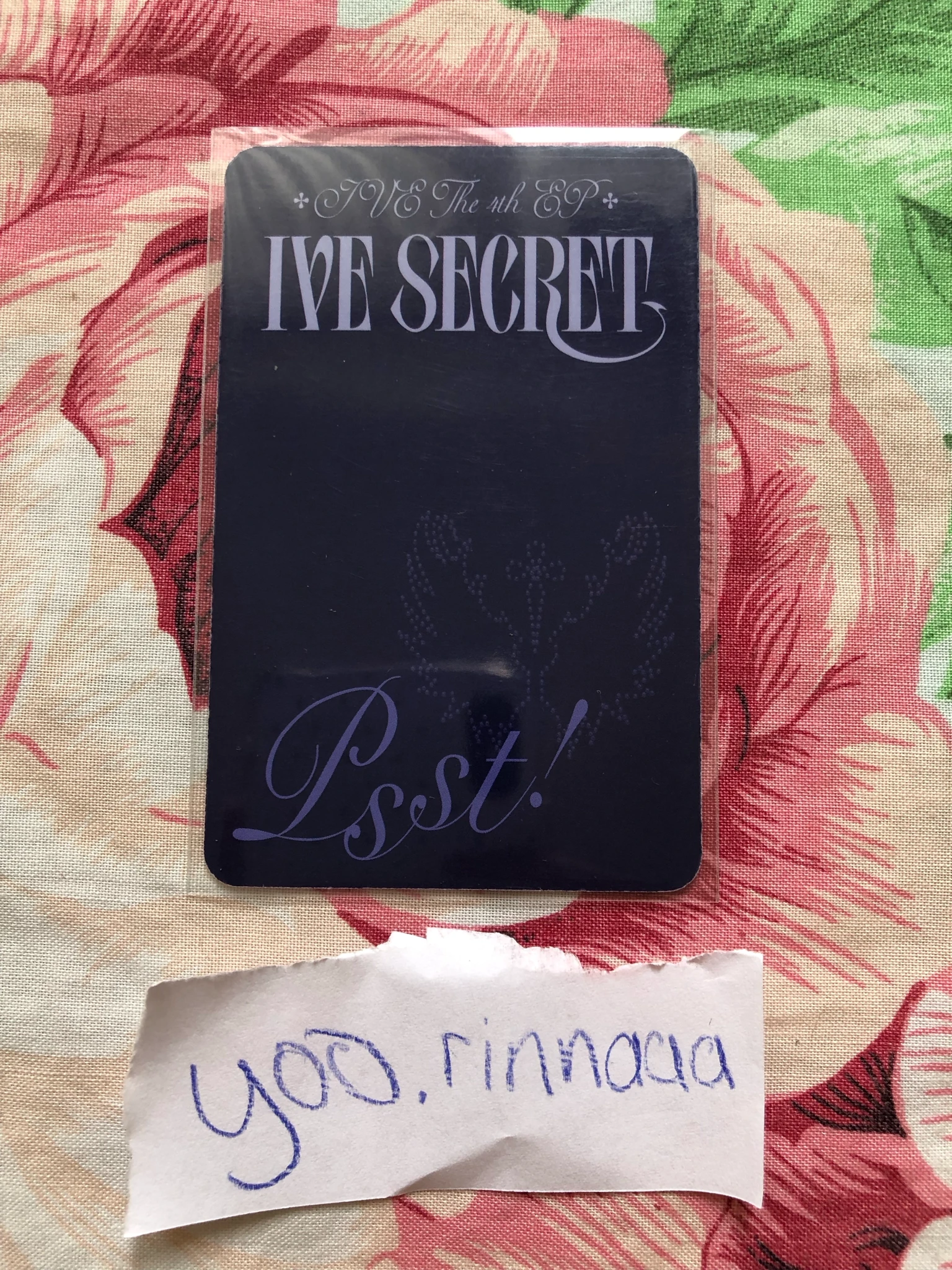 IVE Yujin IVE - Yujin - IVE SECRET Album album photocard psst! version listing photo 2