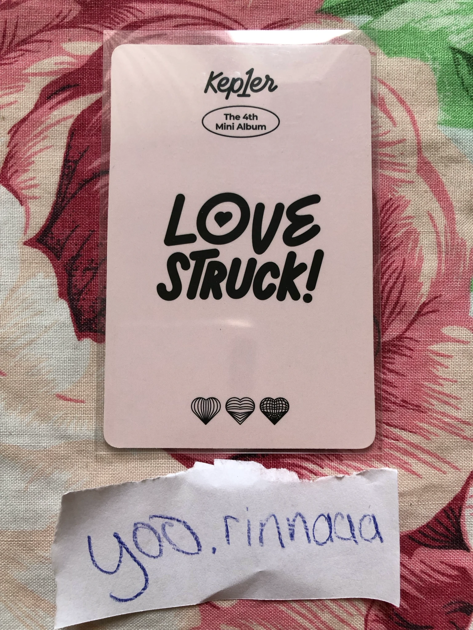 Kep1er Yeseo Kep1er - Yeseo - LOVESTRUCK! Album first blush version album photocard listing photo 2