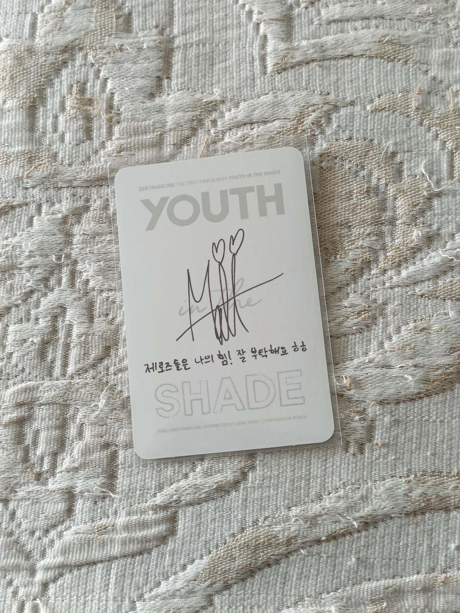 ZEROBASEONE Matthew ZEROBASEONE - Matthew - Youth in the Shade Album album photocard korean album shade version listing photo 2