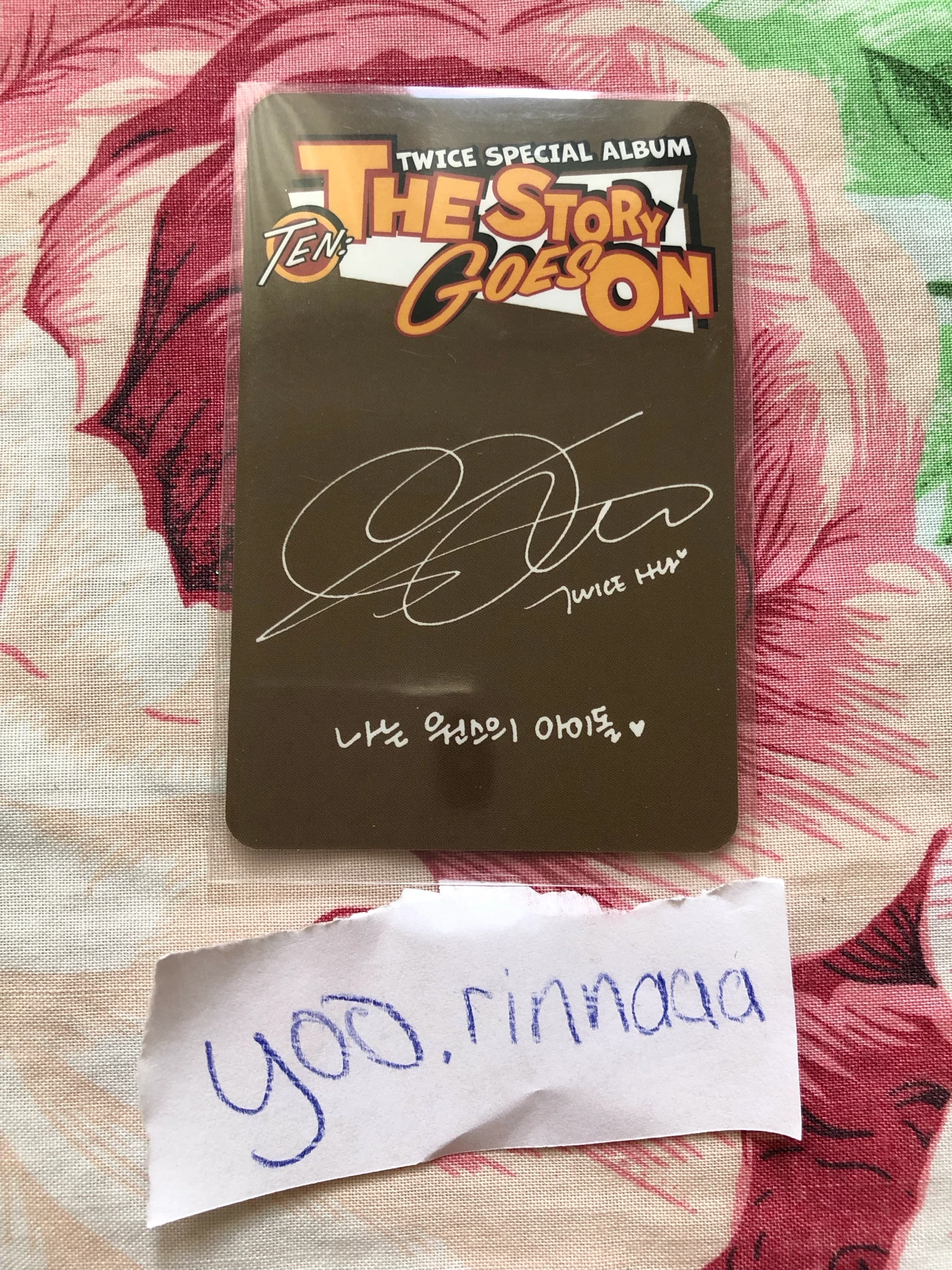 TWICE Sana TWICE - Sana - TEN: The Story Goes On Album cast version album photocard listing photo 2